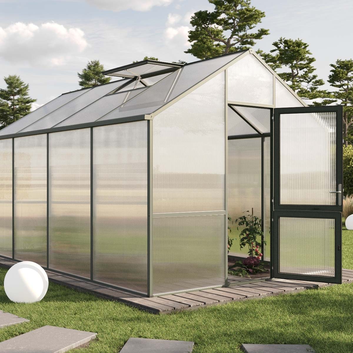 Drivhus - KGT Dahlie IV, Grangrøn - 12,74 m2