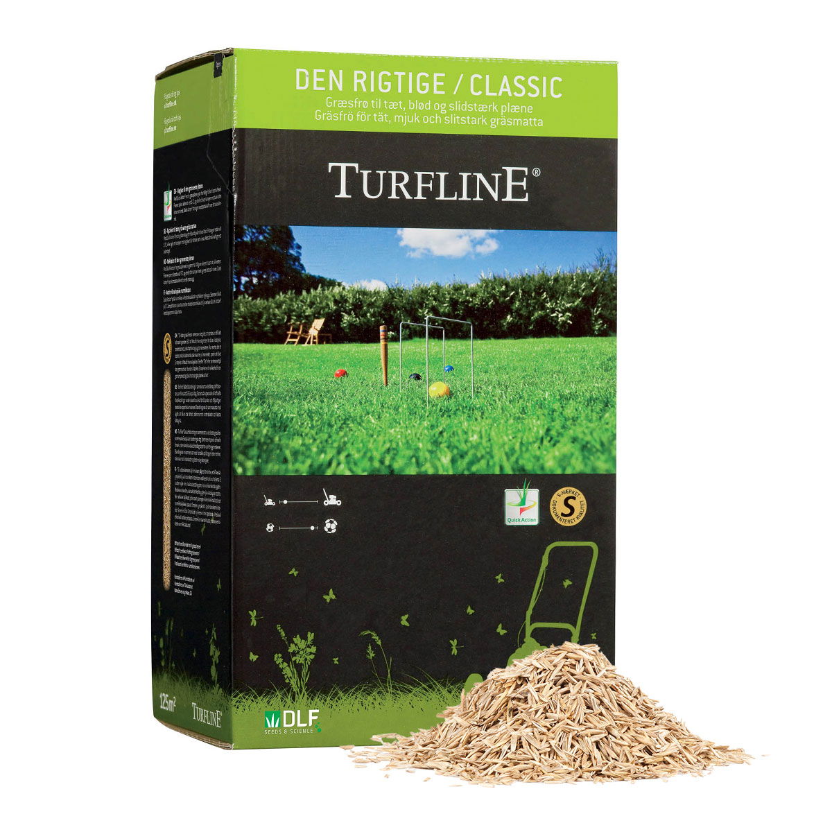 Turfline Classic græsfrø til tæt og slidstærk plæne