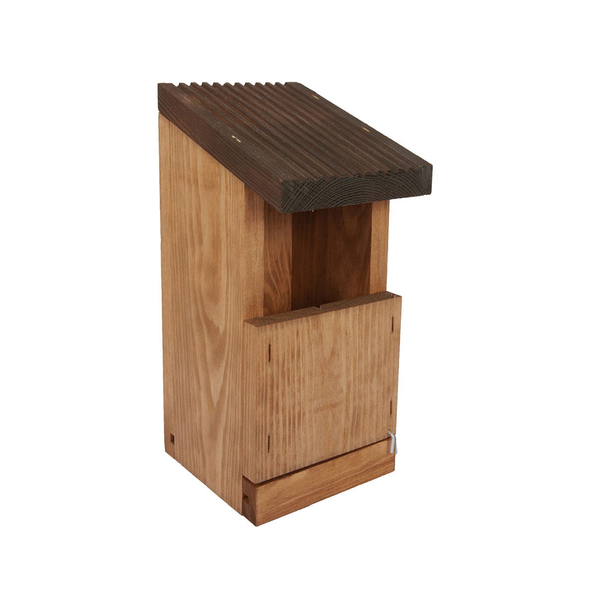 Brun træfuglekasse til montering i haven