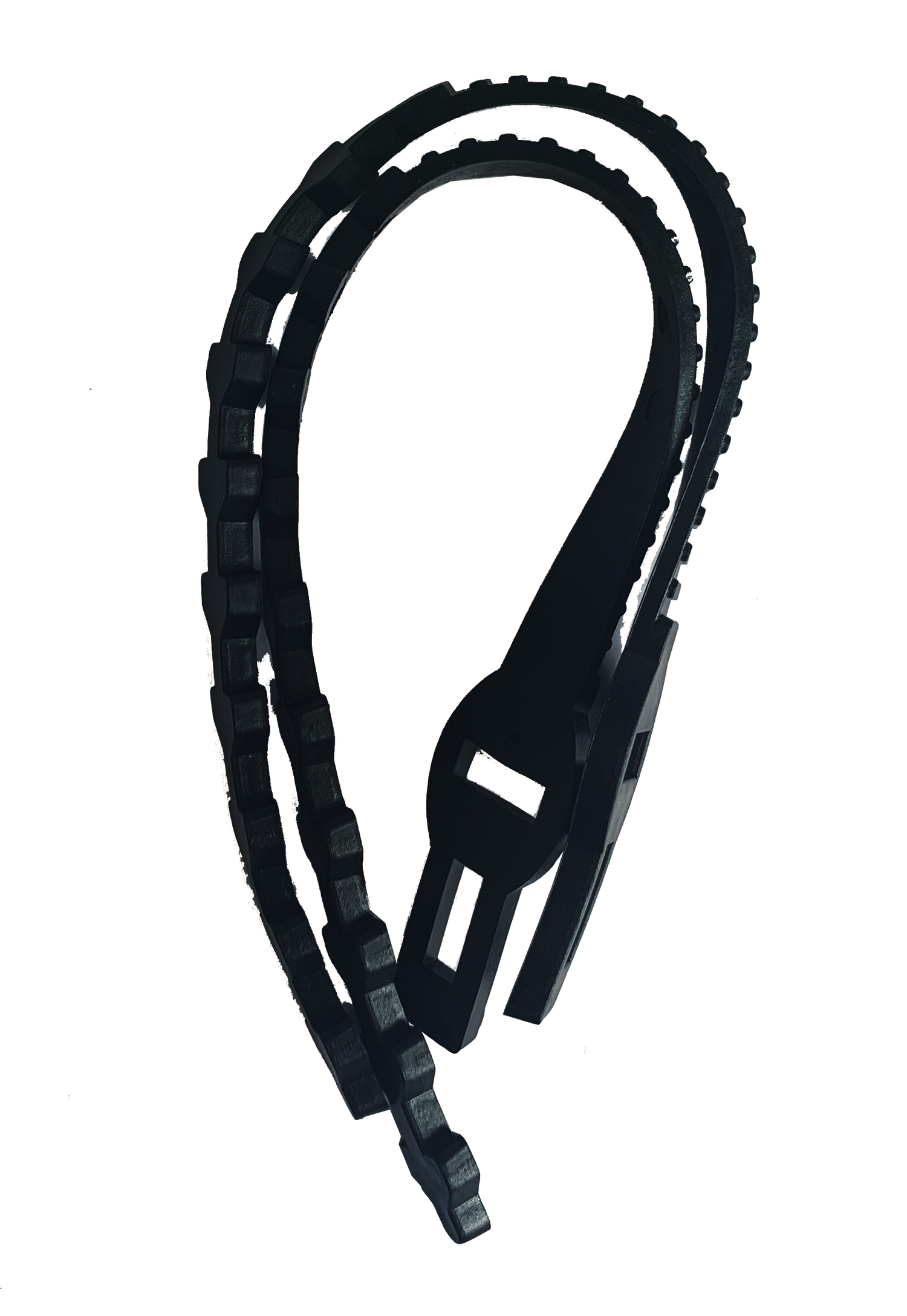 Sort justerbar plastrem med tandet kant