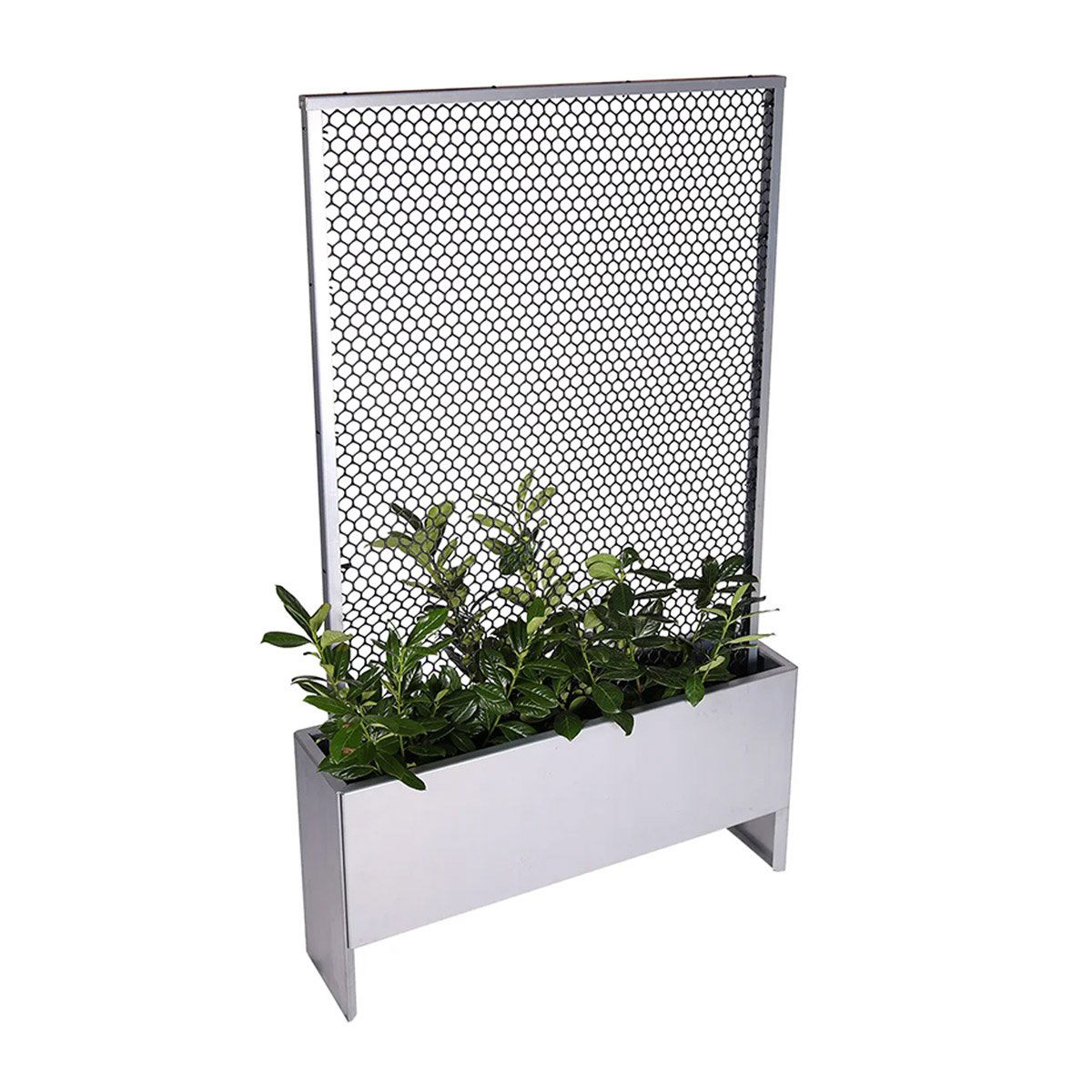 Land Modern Slim Plantekasse Med Højt Espalier Galvaniseret