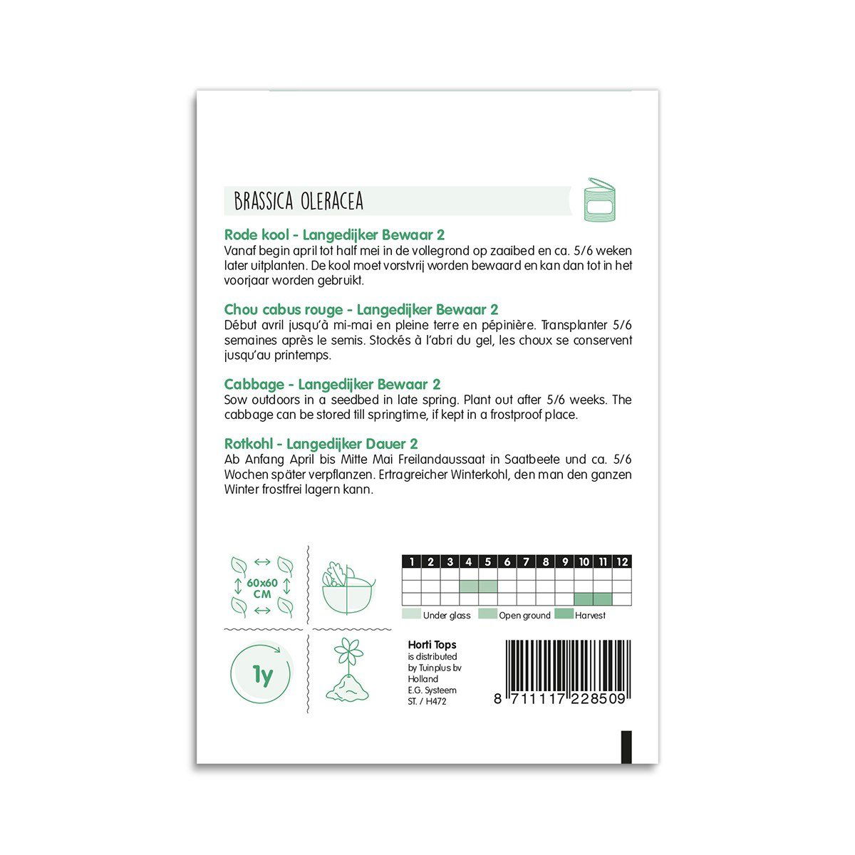 Frøpose til rødkål Langedijker Bevarer 2