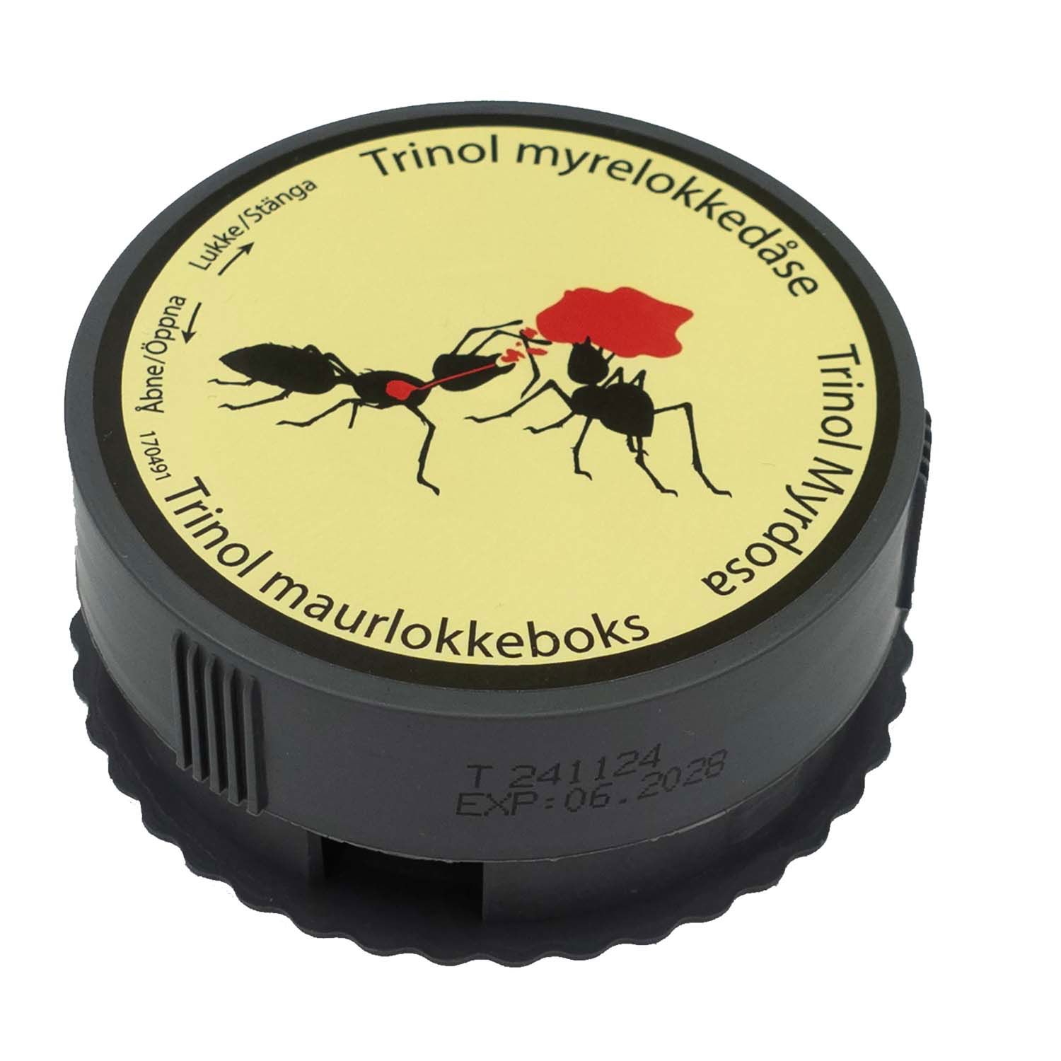 Rund Trinol myrelokkedåse til effektiv myrebekæmpelse