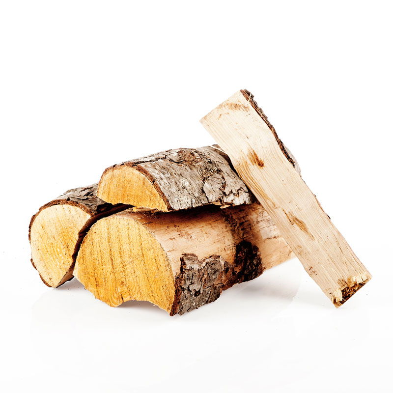 Stabler af ovntørt brænde af løvtræ