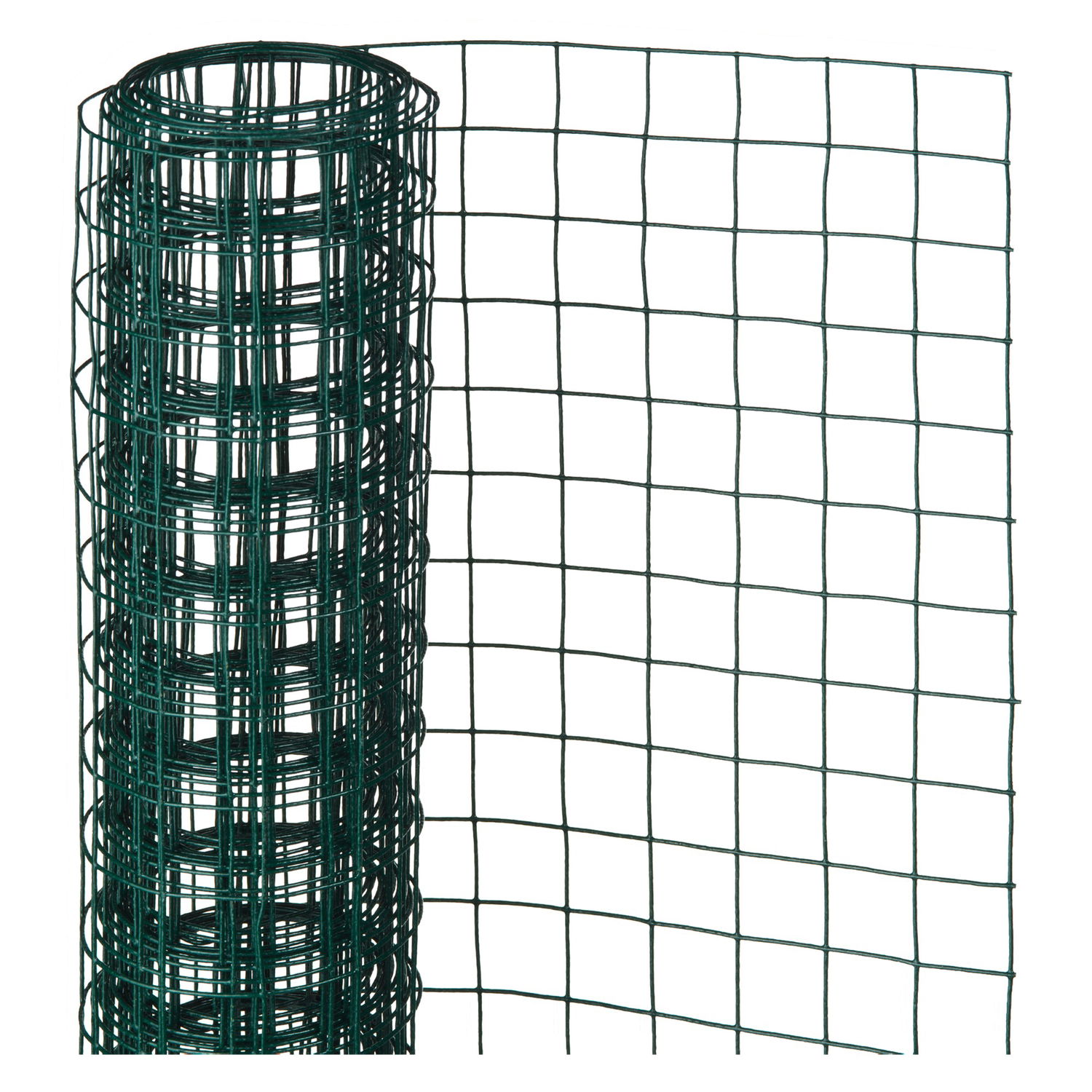 Galvaniseret Trådnet m. PVC Grøn, 12,7 mm - 1,5 x 5 meter