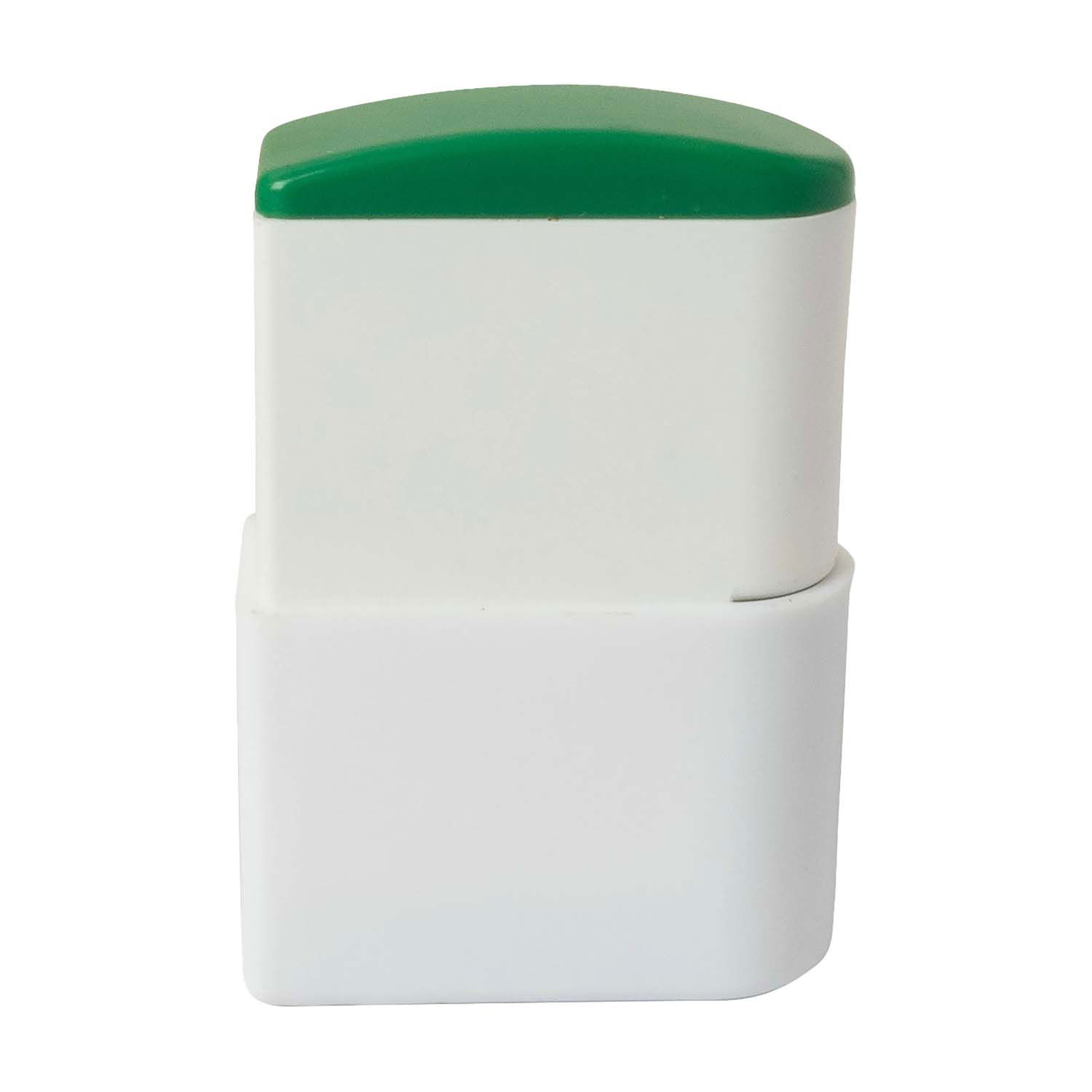 Kompakt hvid USB-nøgle med grøn hætte