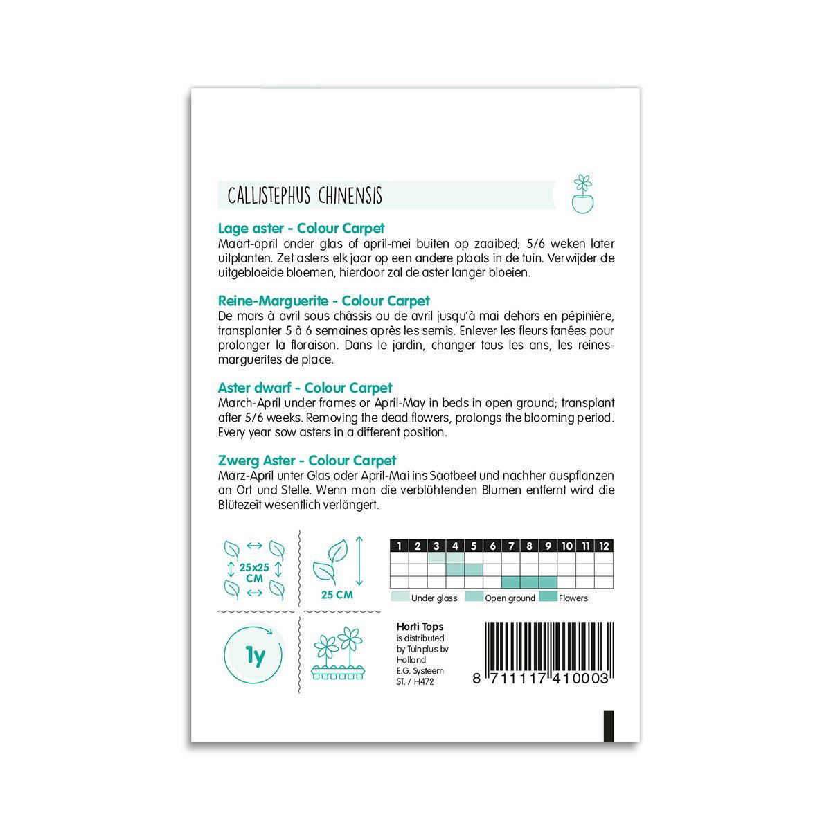 Frøpose Callistephus chinensis Colour Carpet