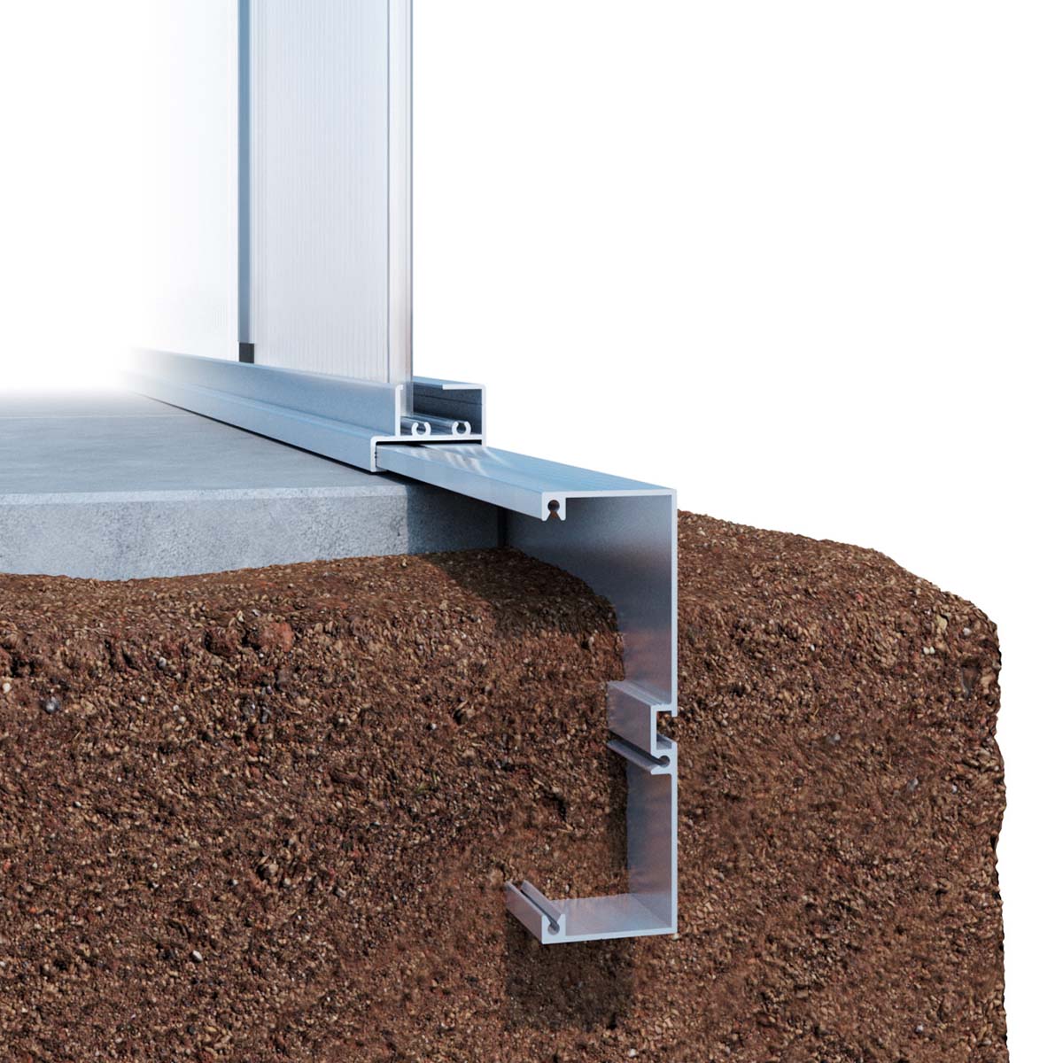 Alu-Fundamentsramme - Model Ortasia IV