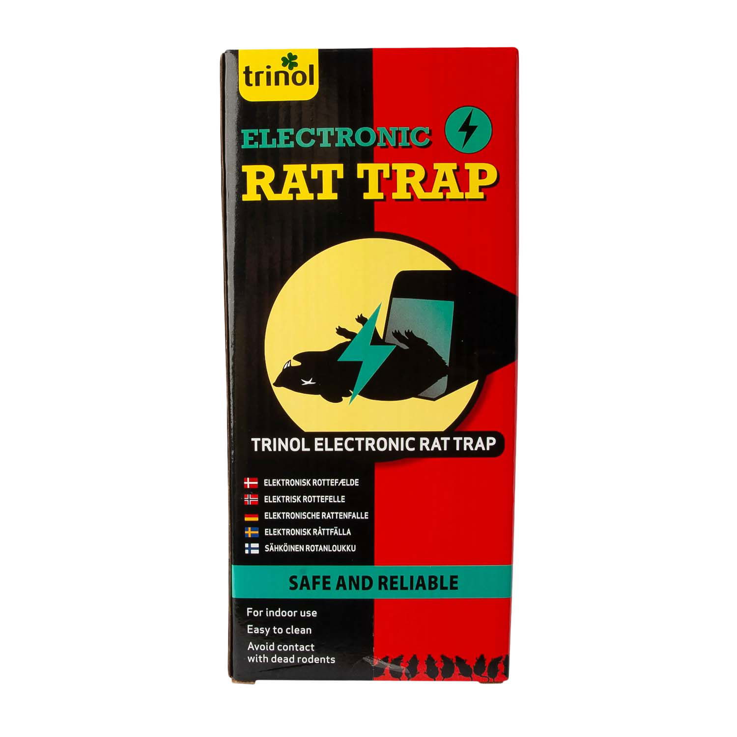 Trinol elektronisk rottefælde i æske, sikker og effektiv