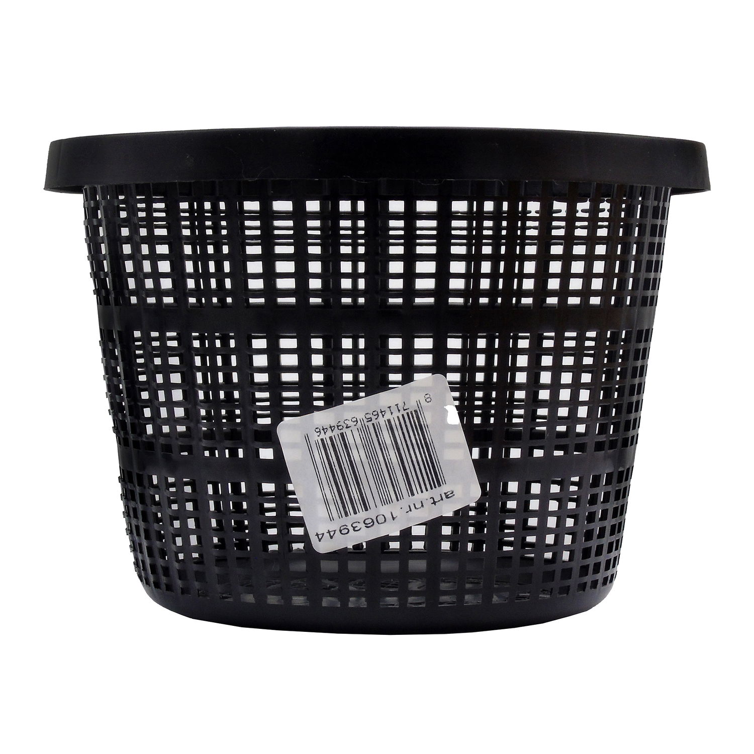 Rund sort netkurv i plast til vandplanter