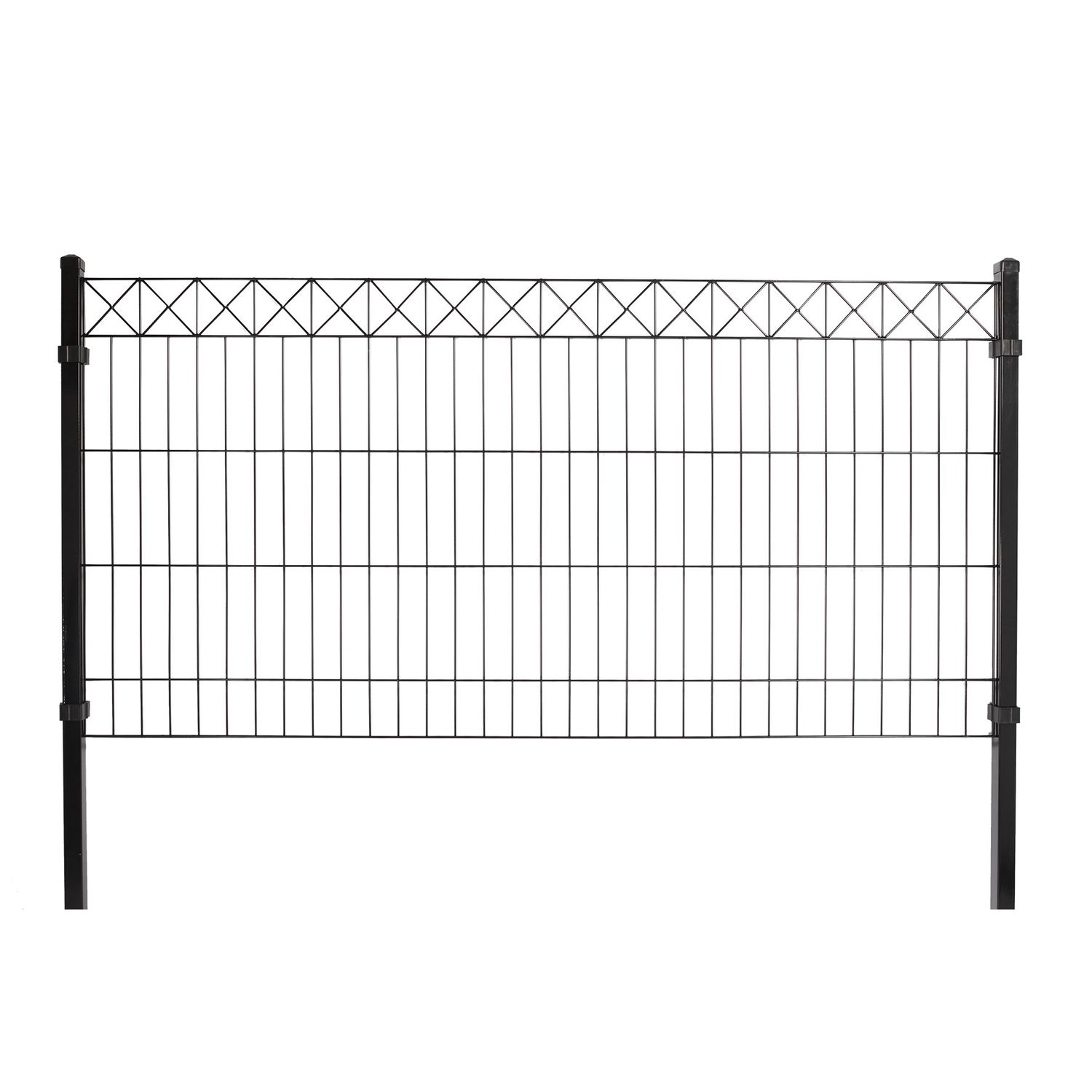 Panelhegnspakke  sort "deko X", 100 cm, tillægsmodul - 111-397