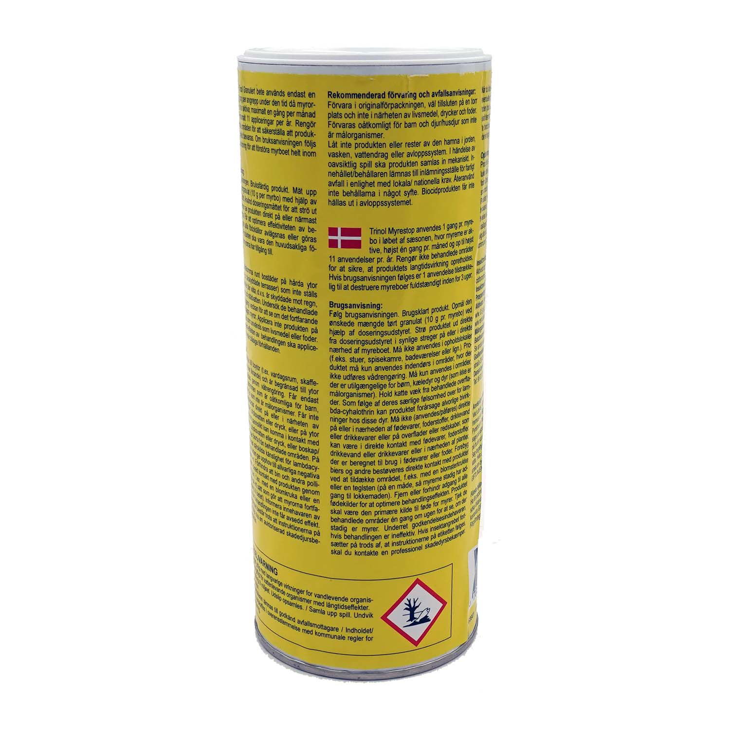 Gul dåse med Trimol Myresand myremiddel