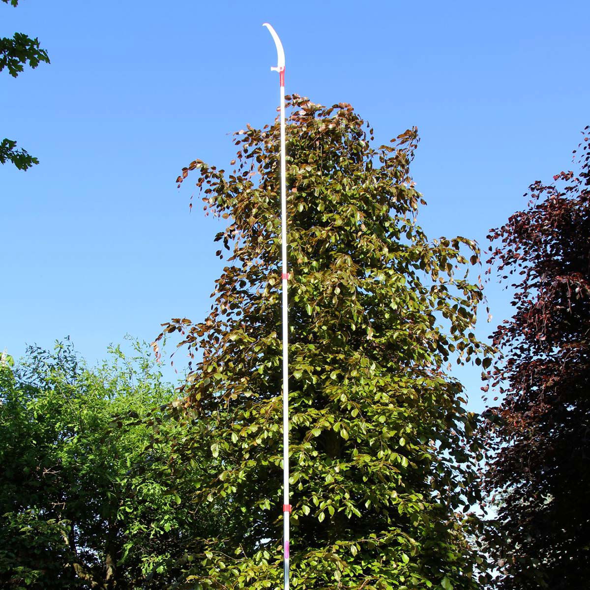 Høj teleskopstang til frugttræer i have