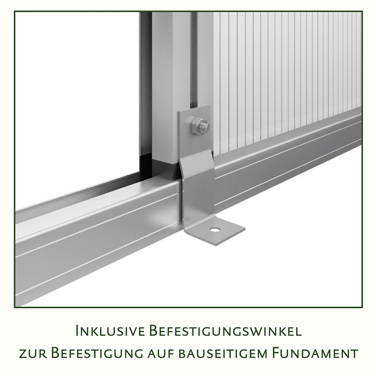 Galvaniseret monteringsvinkel til fastgørelse på fundament