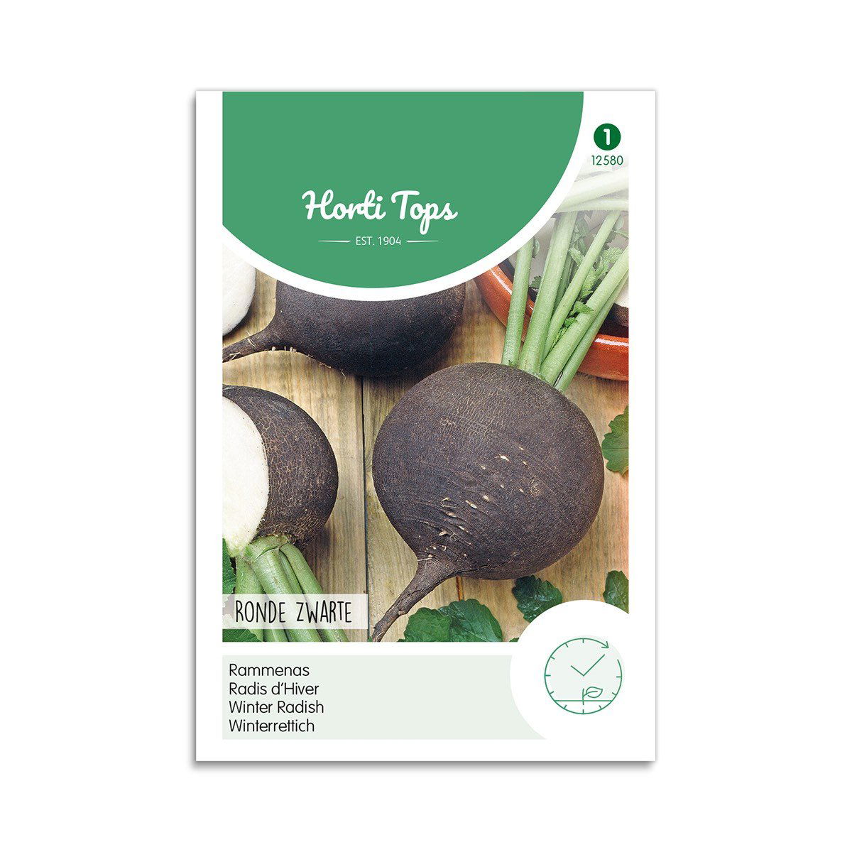 Vinterradise frø "Spanish black round"