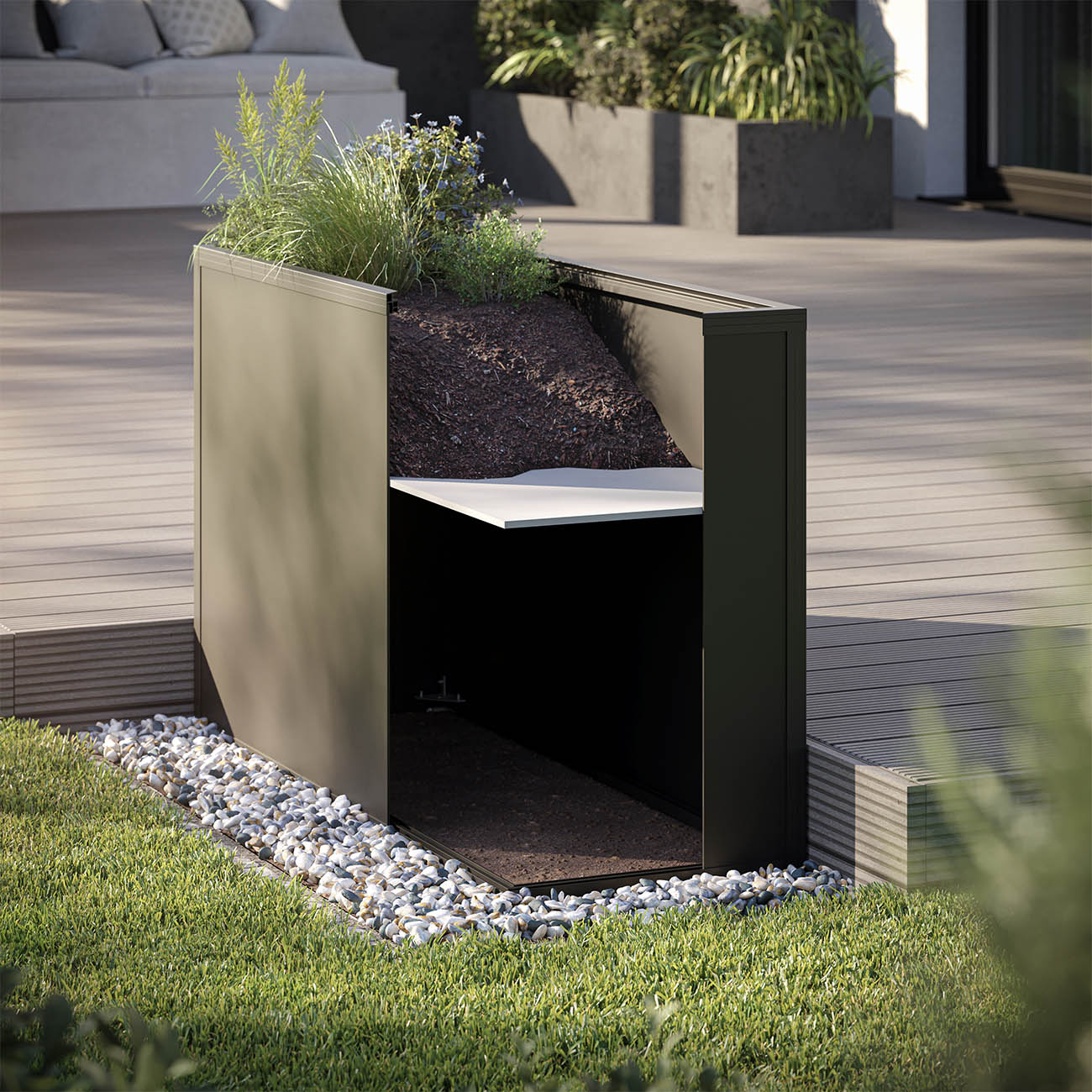 Indsatsbund til KGT højbed 130, aluminium, 121 x 45 x 5 cm Indsatsbund til KGT højbed 130, aluminium, 121 x 45 x 5 cm
