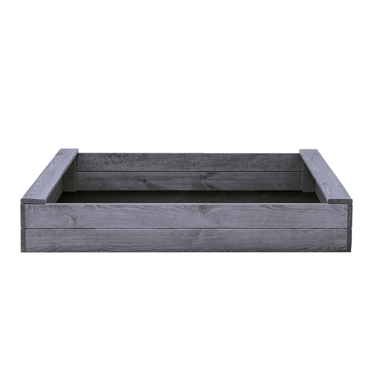 Sandkasse slim 120 x 120 cm, grå, grundmalet NORDIC PLAY (804-710)