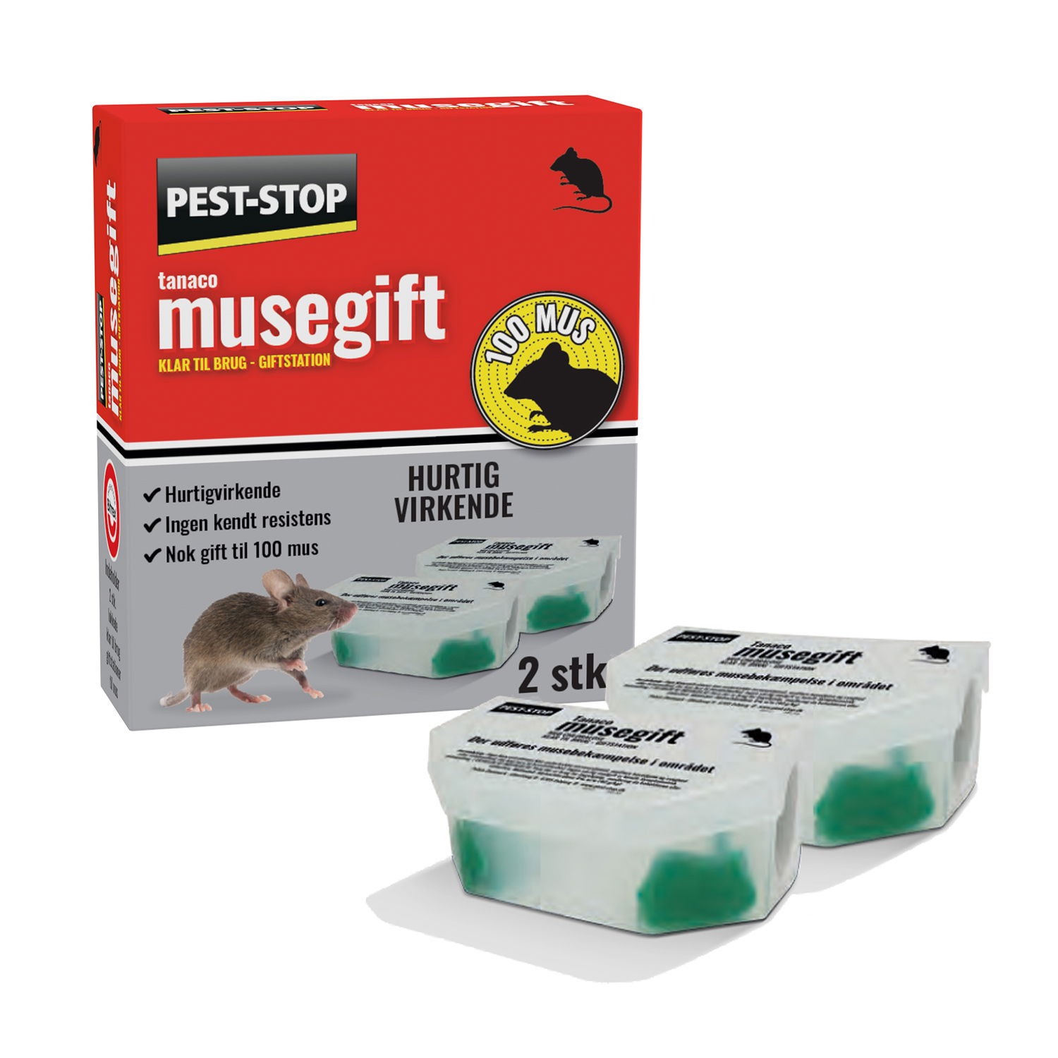 Pest-stop Musegift 2-pak - musegiftstation