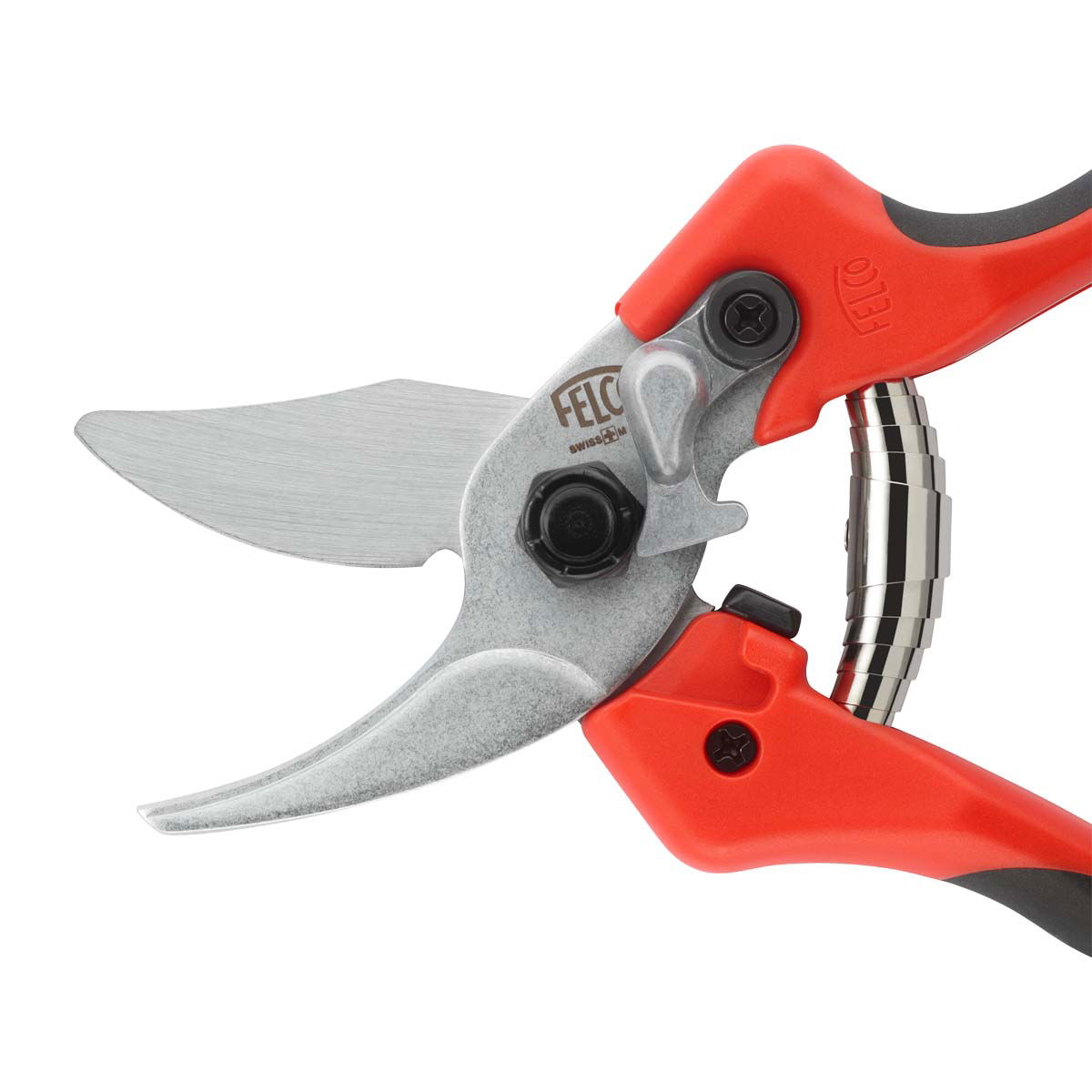 Felco beskæresaks i metal med rødt håndtag