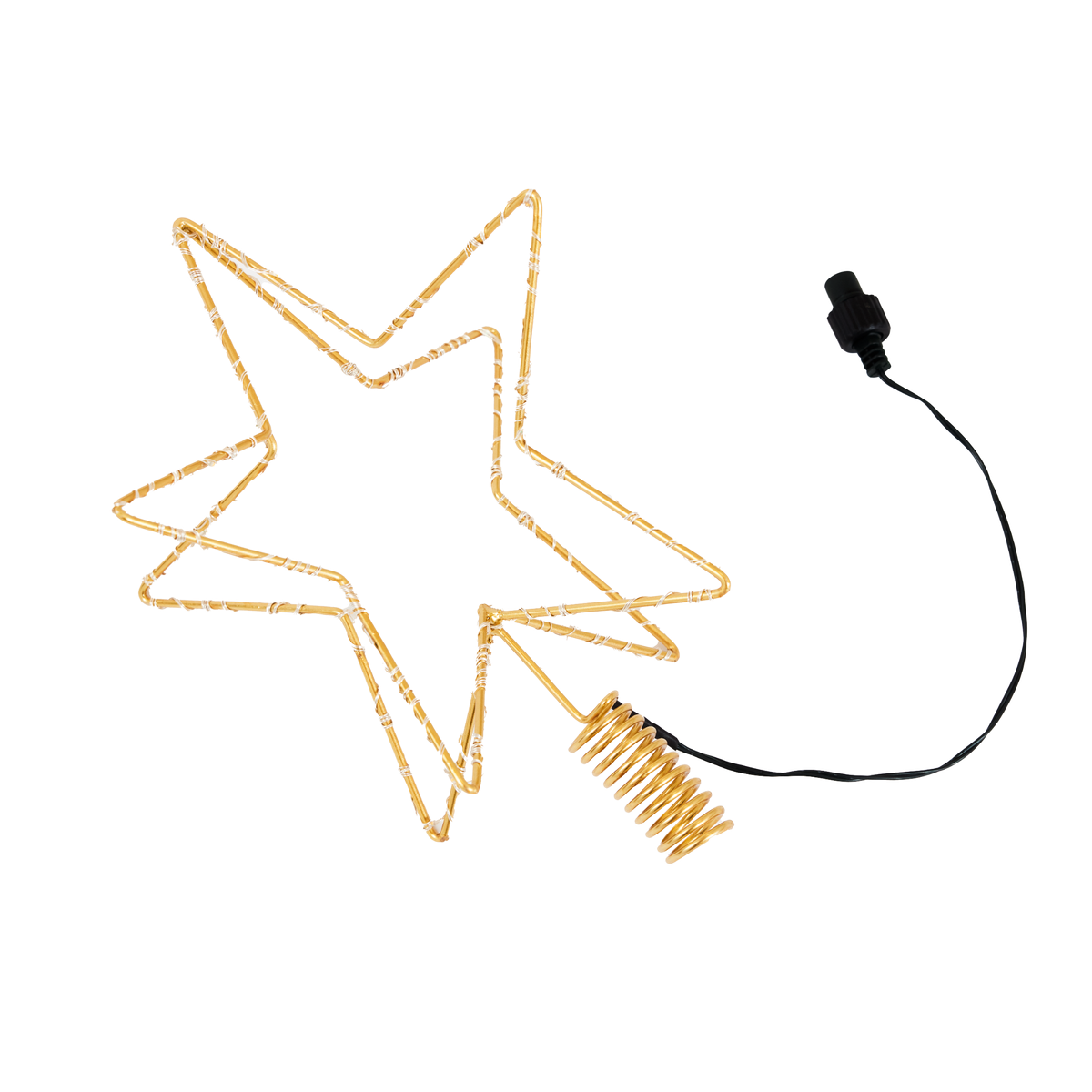 3D stjerne m/lys og connector til juletræ 32x25x25 cm NORDIC WINTER (780-086)