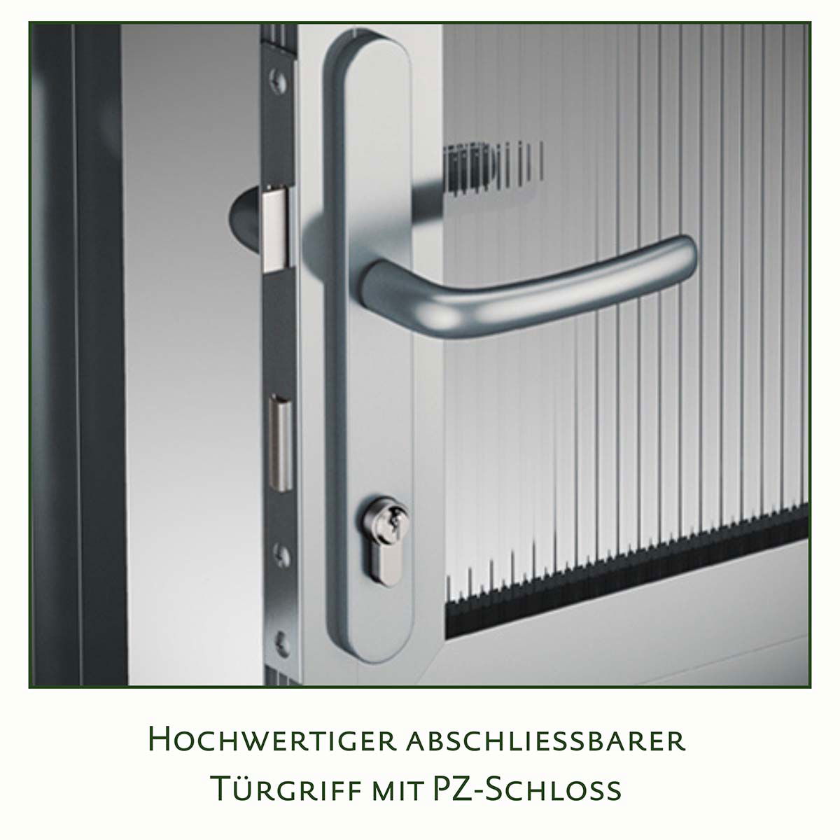 Elegant låsbart dørhåndtag med PZ-lås