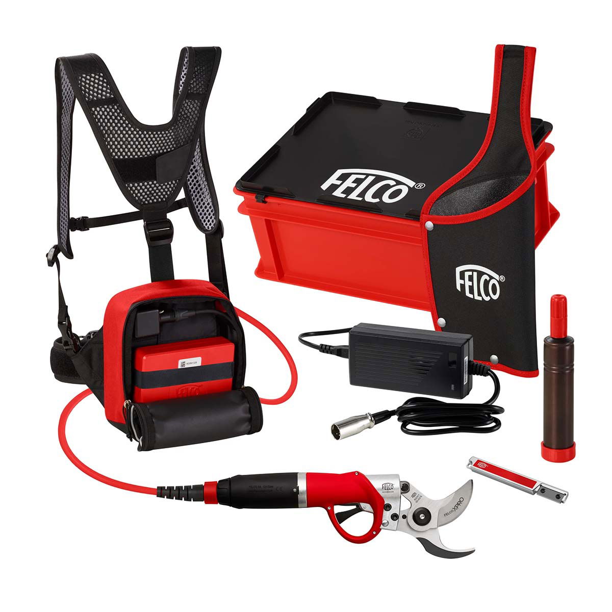 Felco 822 elektrisk beskæresaks, komplet sæt