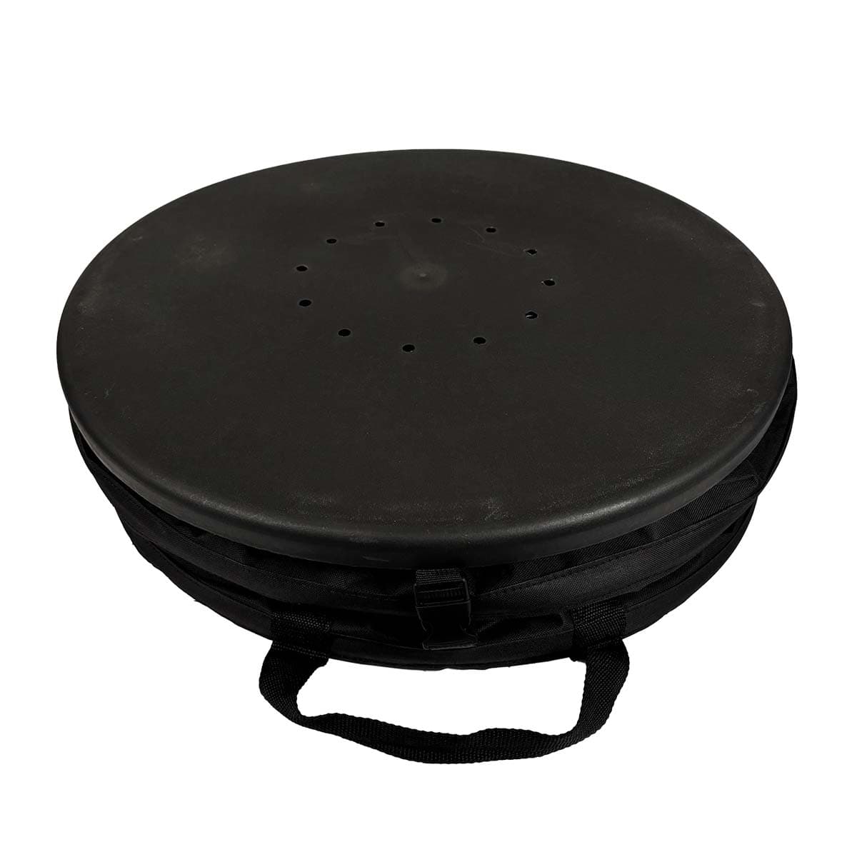 Bærbart sammenklappeligt campingtoilet i sort