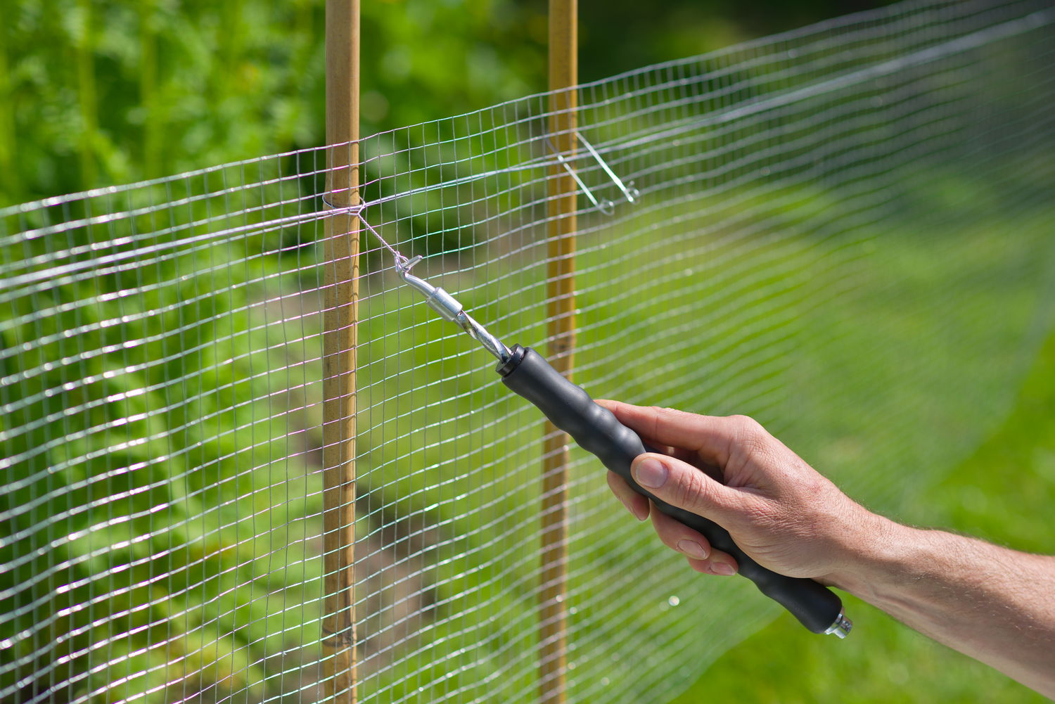 Galvaniseret trådsamler med grøn PVC