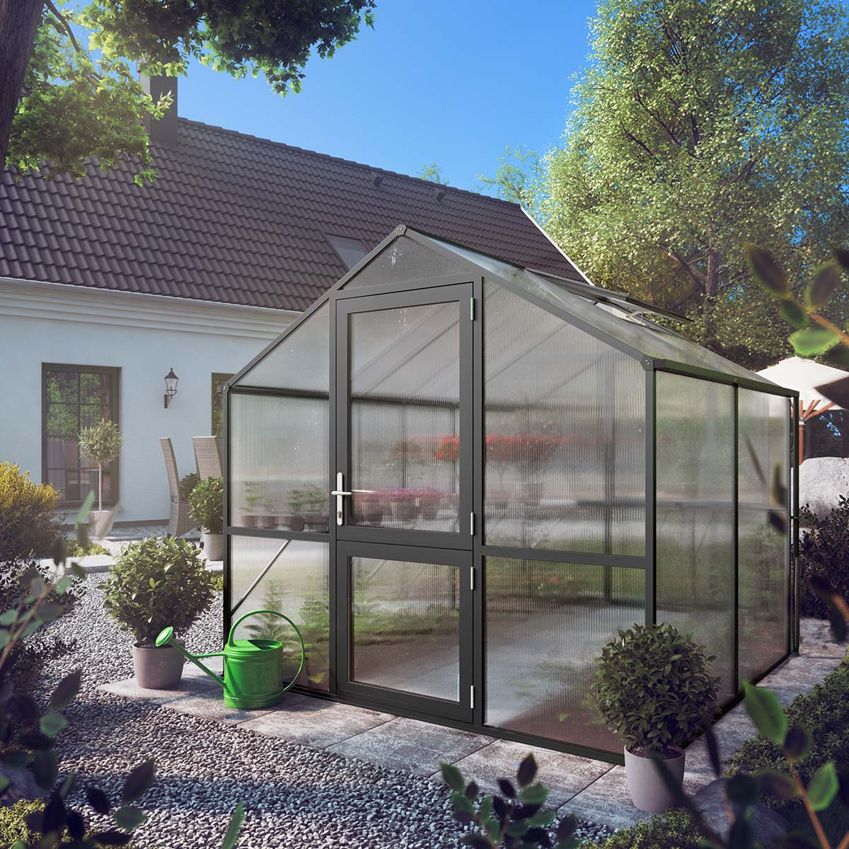 Drivhus - Model Rose II, Antracitgrå