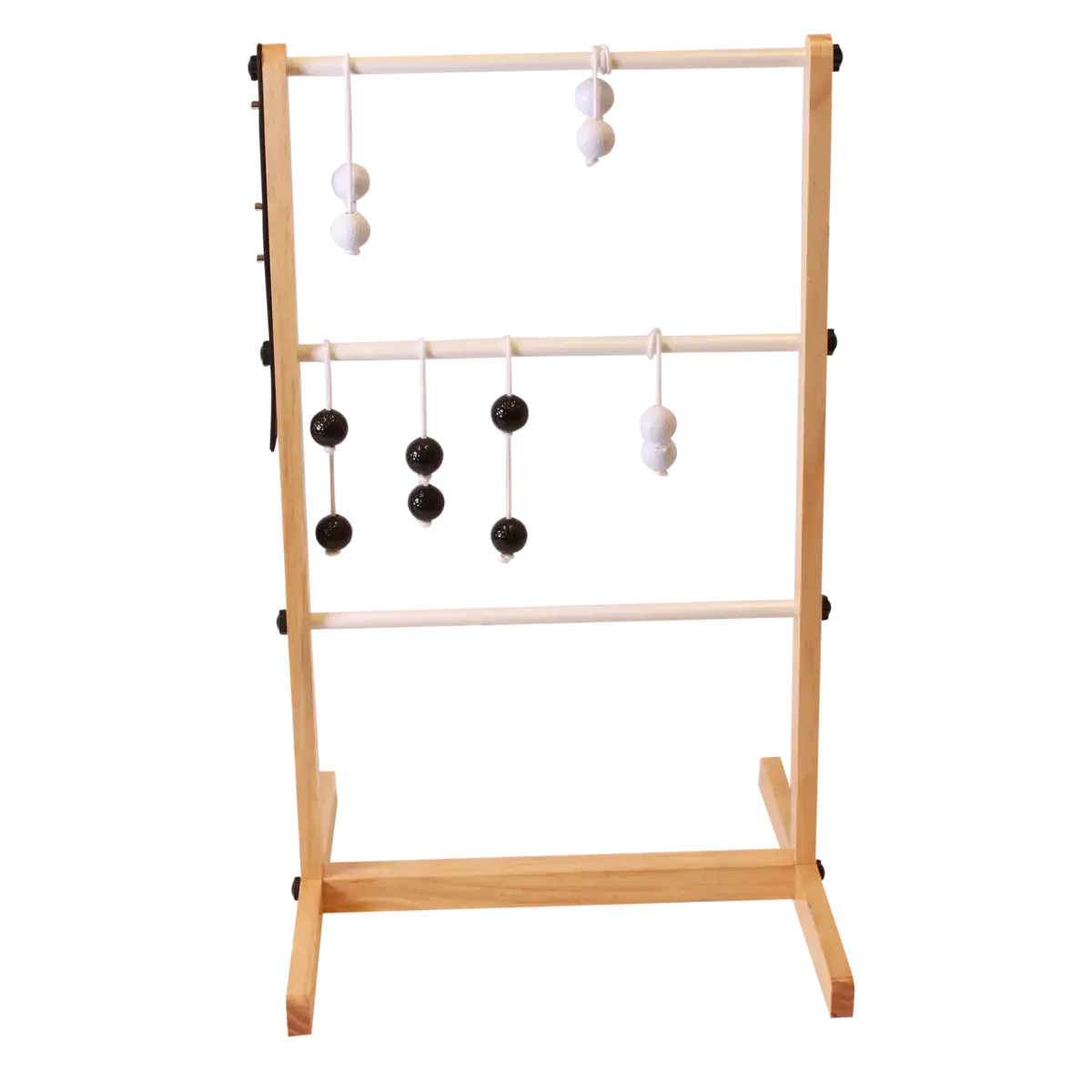 Laddergolf spil i træ med kugler på snore