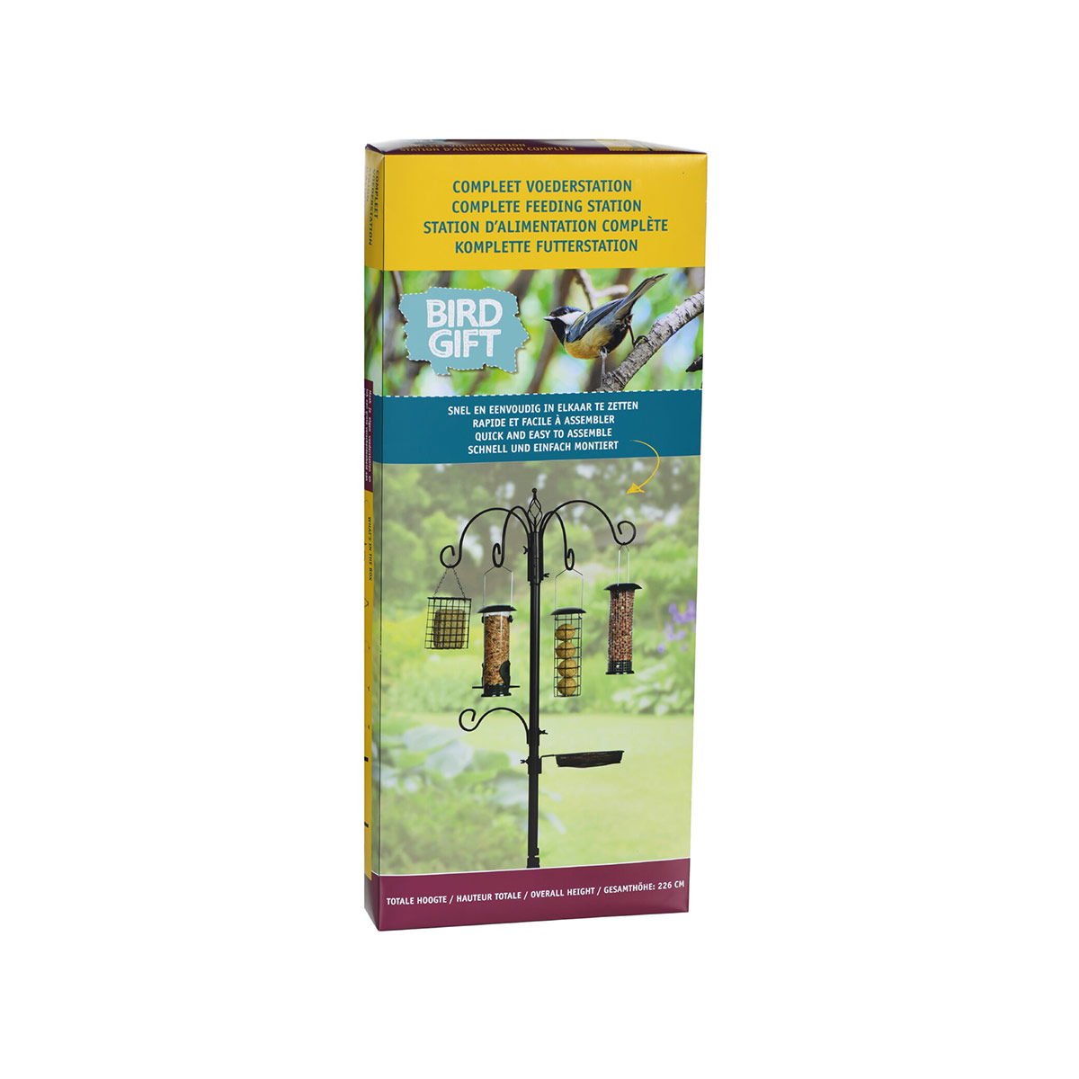 BirdGift komplet foderstation med flere foderholdere