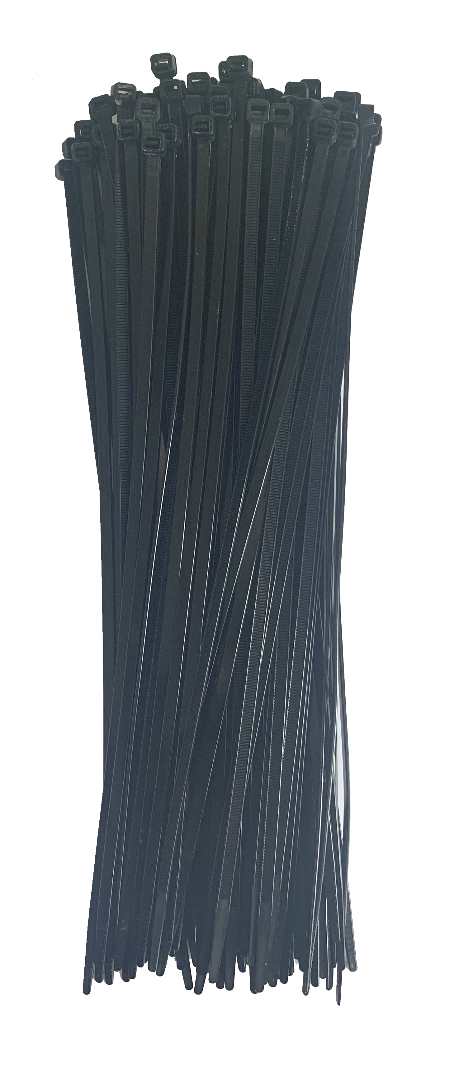 Pakke med sorte nylon kabelbindere