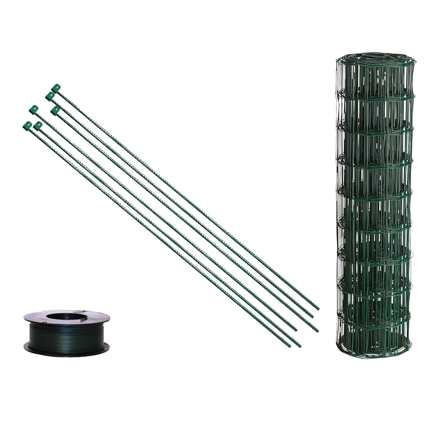 75 Meter Havehegn Inkl. 30 Stk. Tentorpæle Og 60 Meter Bindetråd - Maskestr. 10x10 Cm H:90 Cm