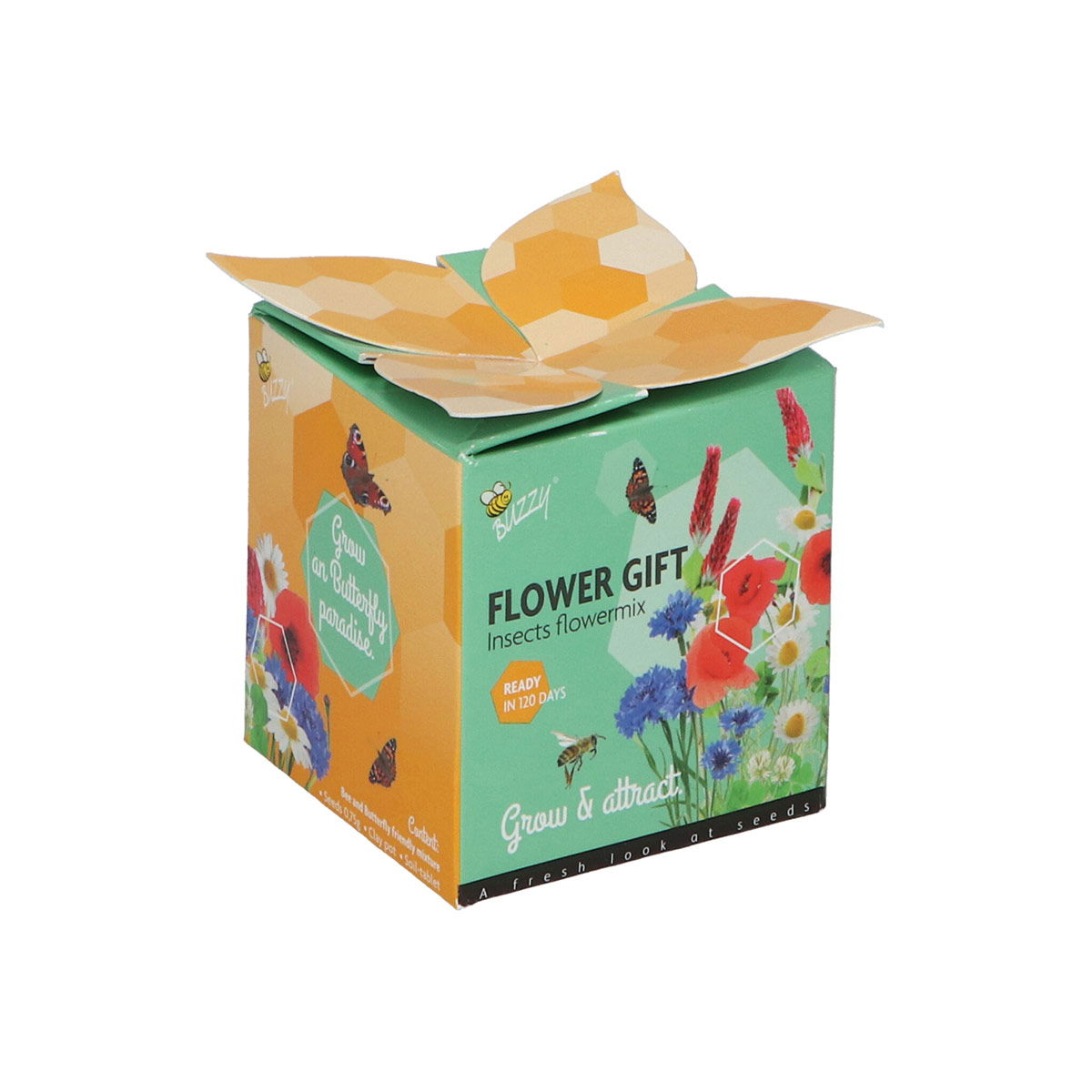 Gaveæske med blomsterfrøblanding til insekter