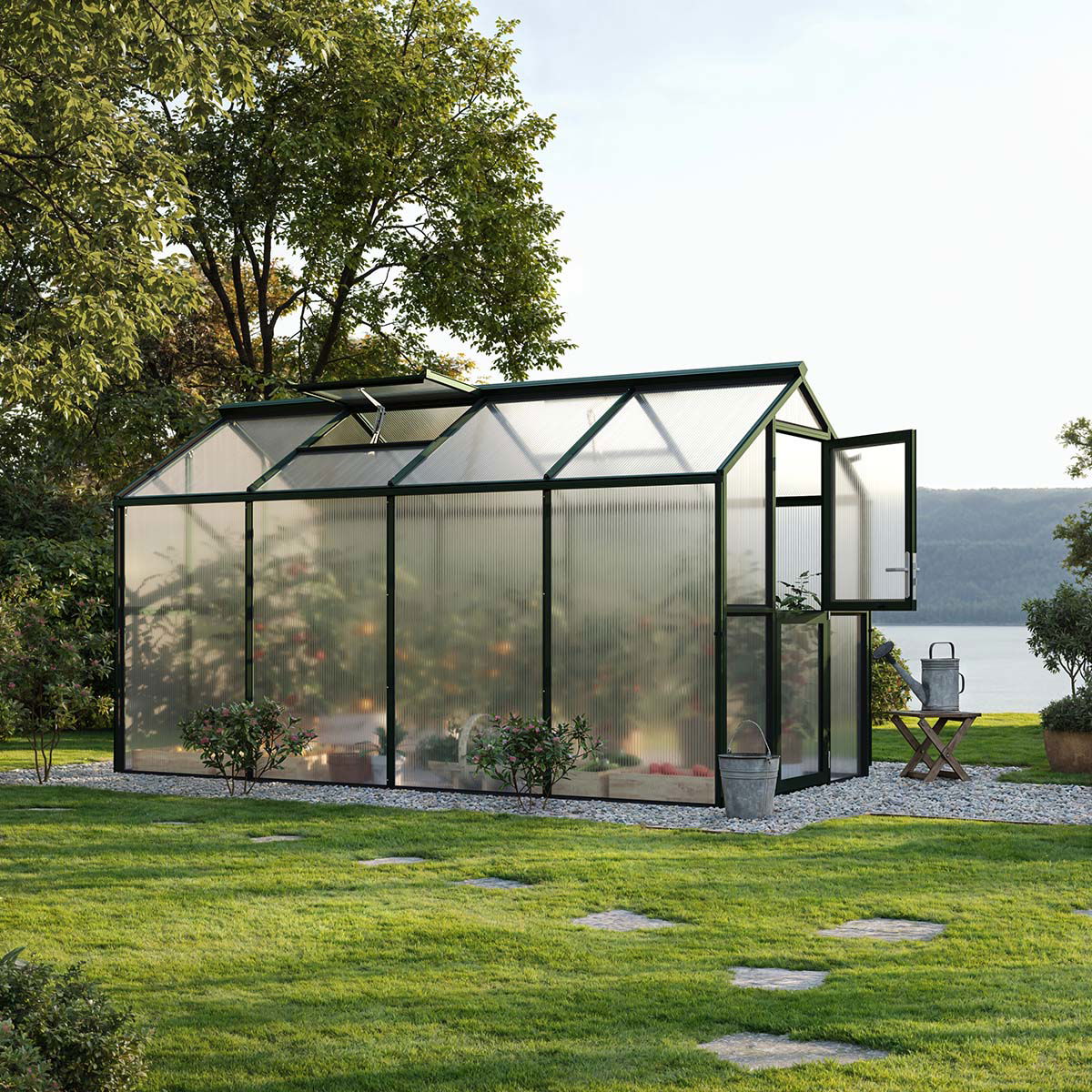 Drivhus - Model Galant IV, kun HKP, Grangrøn