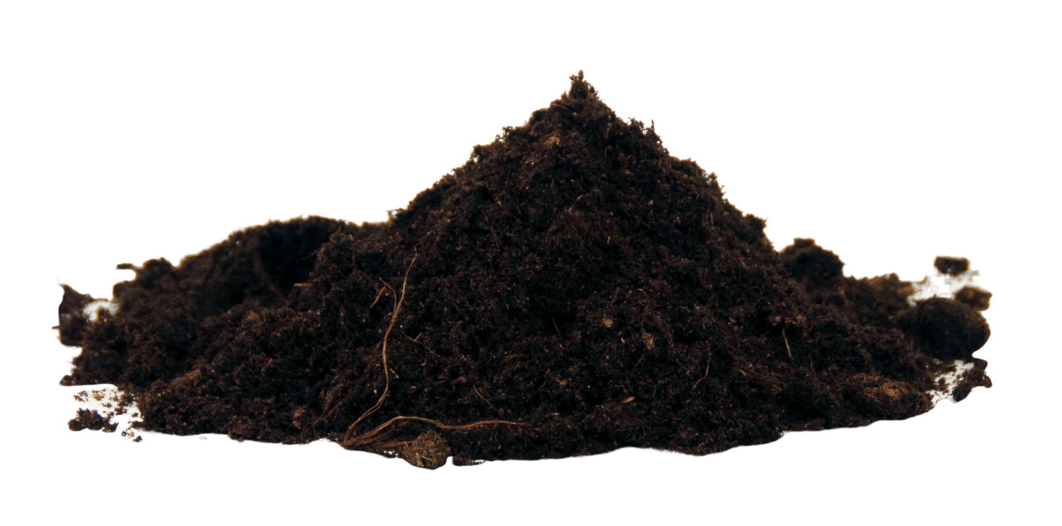 Bunke mørk muldjord til have og planter