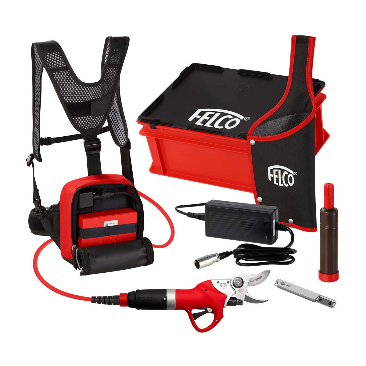 Felco 812 elektrisk beskæresaks, komplet sæt