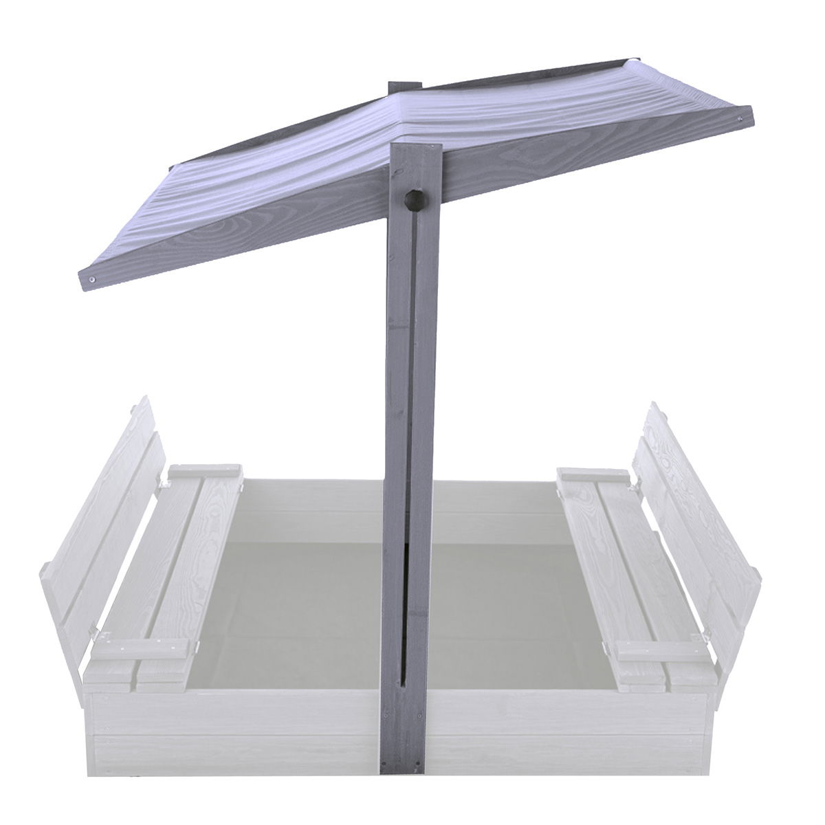 Nordic Play - Justerbart tag til sandkasse, grå, grundmalet (passer til 804-713)