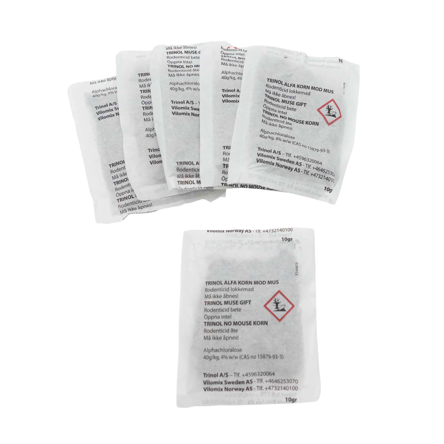 Trinol musegift lokkemad i små poser