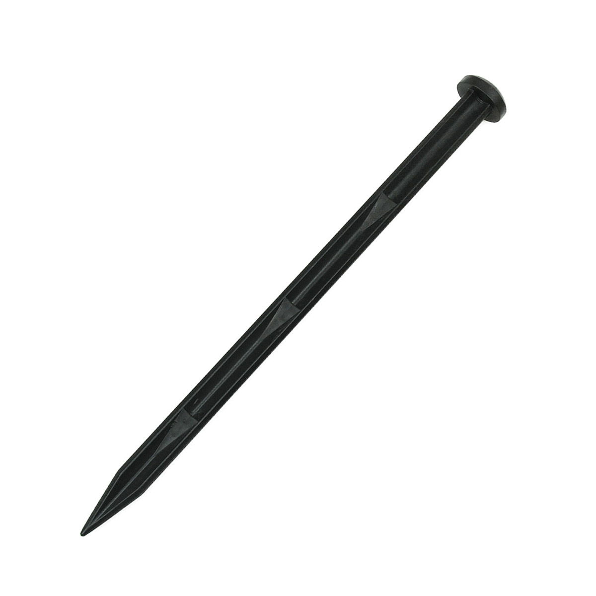 Sort plastik-pløk med spids til markdug