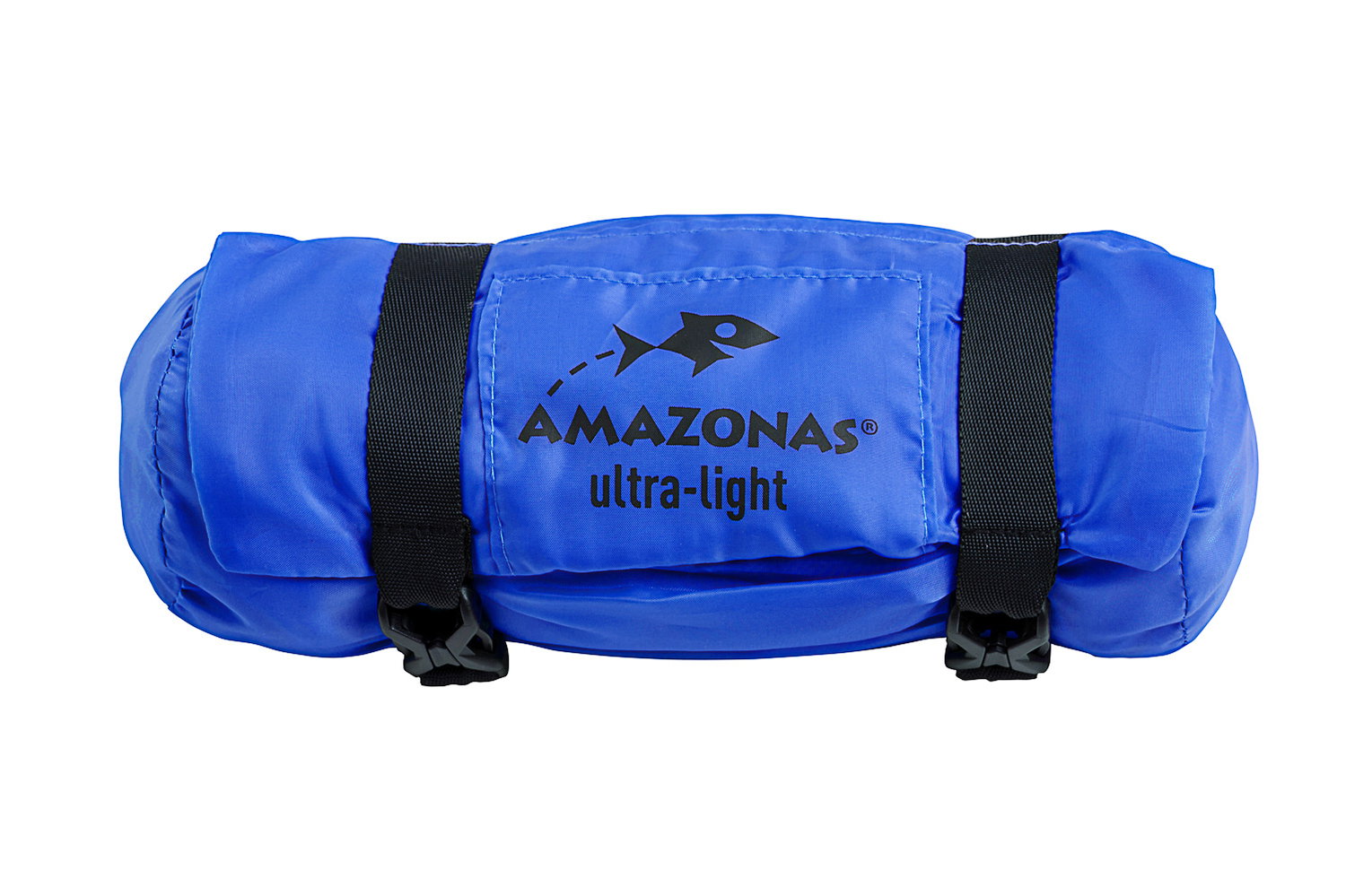 Blå AMAZONAS ultra-light pakkepose med stropper