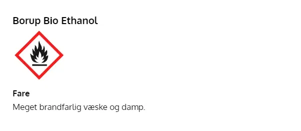 Advarselssymbol for meget brandfarlig væske og damp