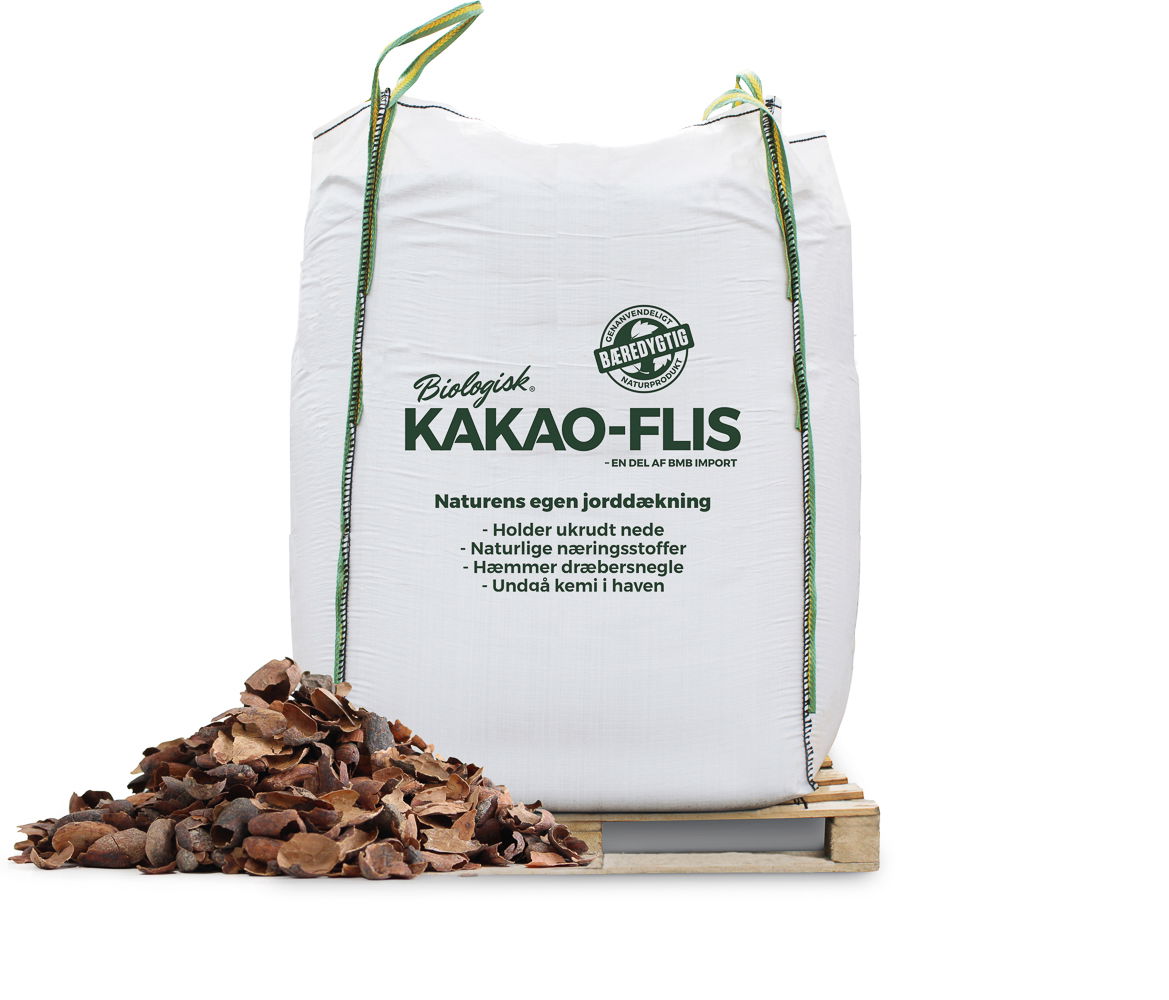 Kakaoflis - kakaoskaller i bigbag til bede Kakao-flis, kakaoskaller i bigbag