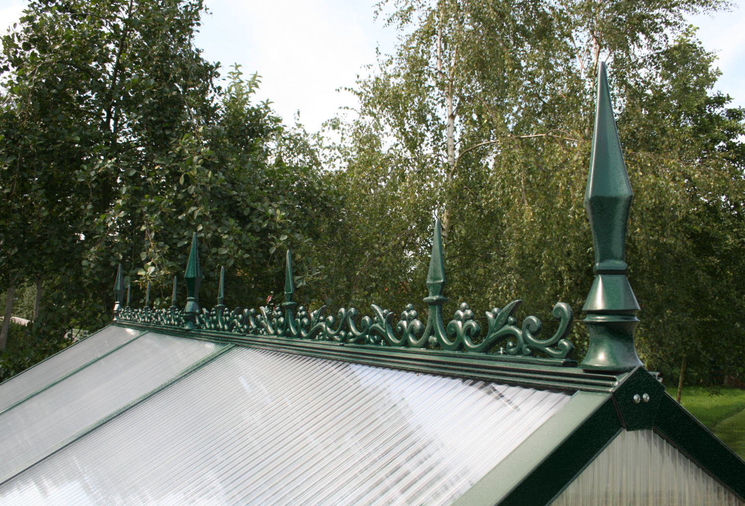 Rygningsdekoration til Drivhus - Model Typ III, Grangrøn RAL 6009