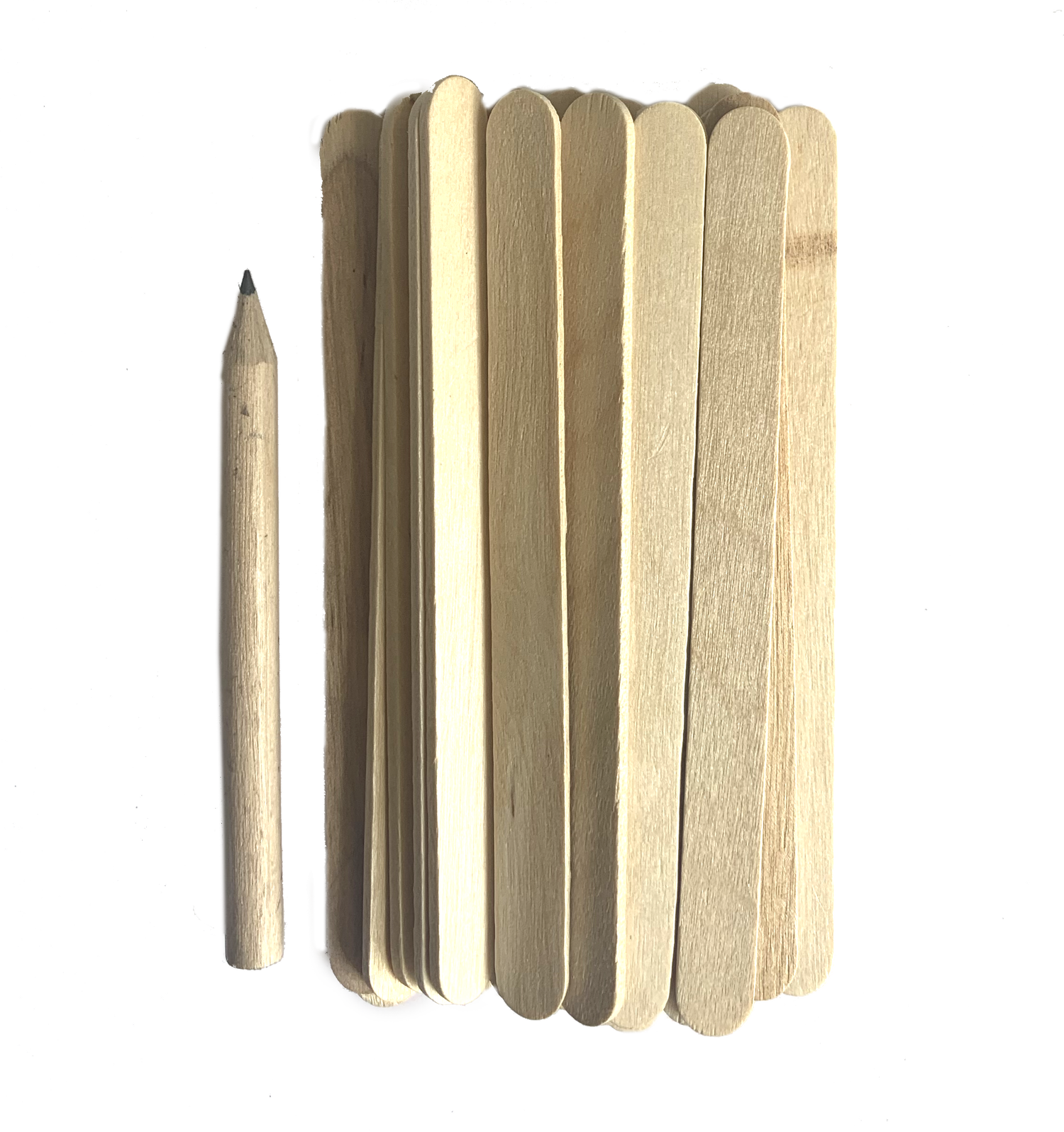 Sæt træ ispinde til hobbybrug med træblyant