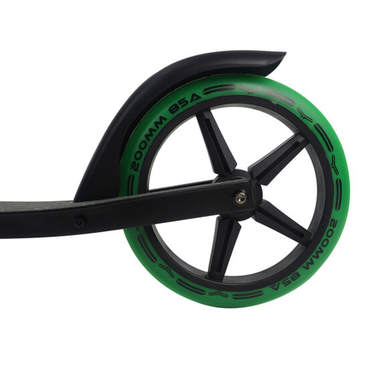 Grønt 200 mm baghjul med skærm til løbehjul