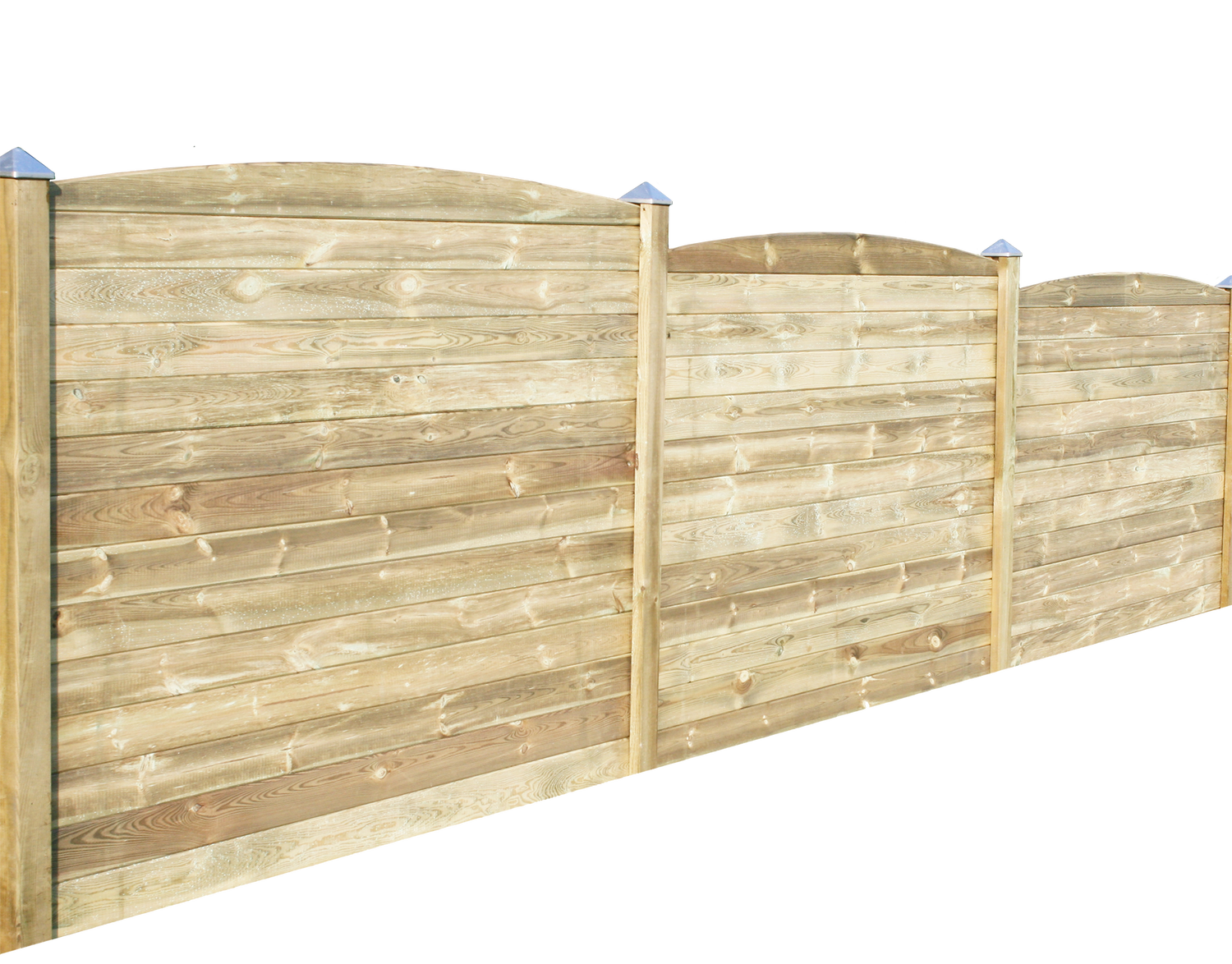 Havehegn i trykimprægneret træ med buet top