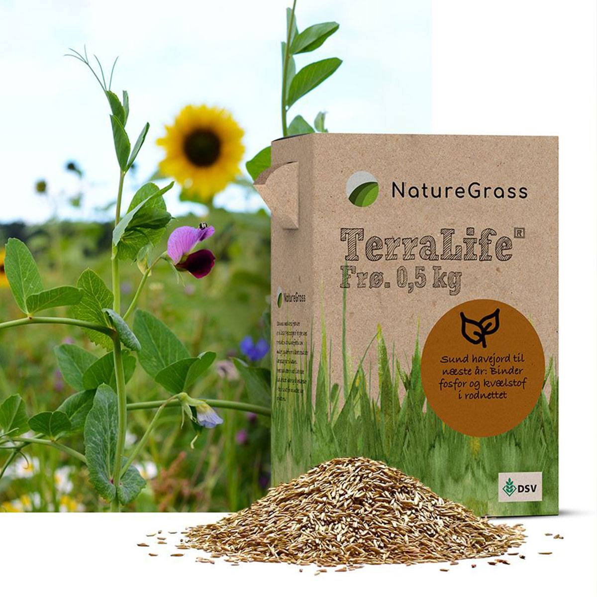 NatureGrass TerraLife frøblanding 0,5 kg NatureGrass TerraLife havefrø til sund jord 0,5 kg