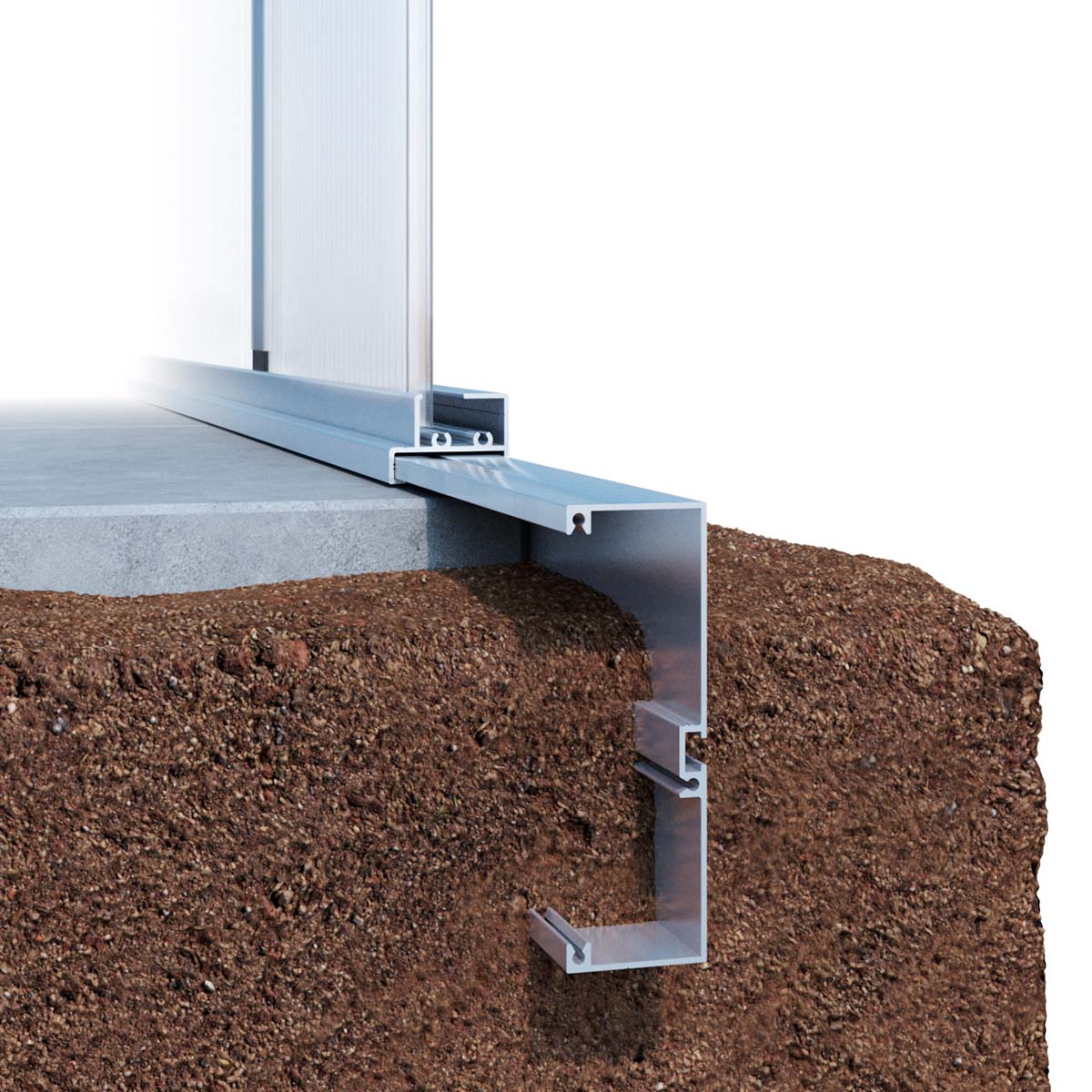 Alu-Fundamentsramme - Model Ortasia III