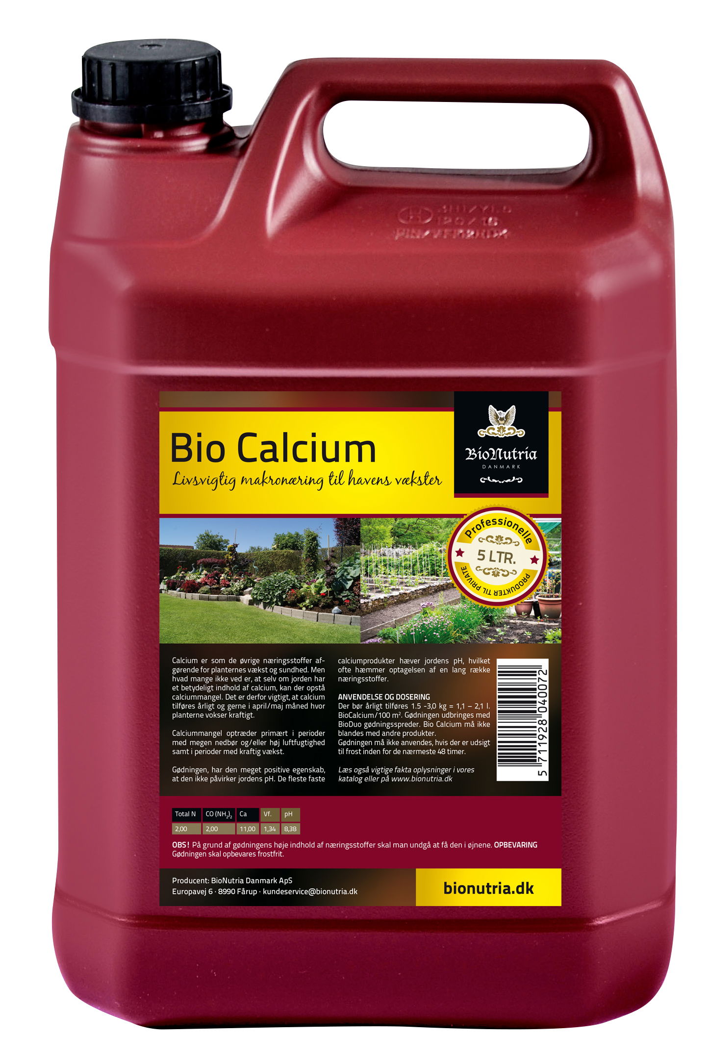 BioNutria BioCalcium, flydende kalk - 5 liter 
